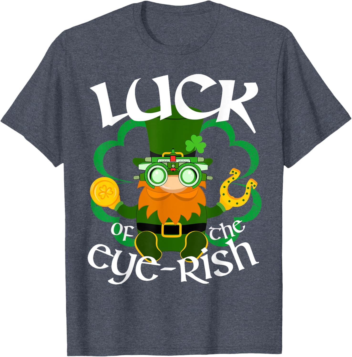St Patrick's Day Irish Gnome Eye Doctor T-Shirt for Optometrists - 22