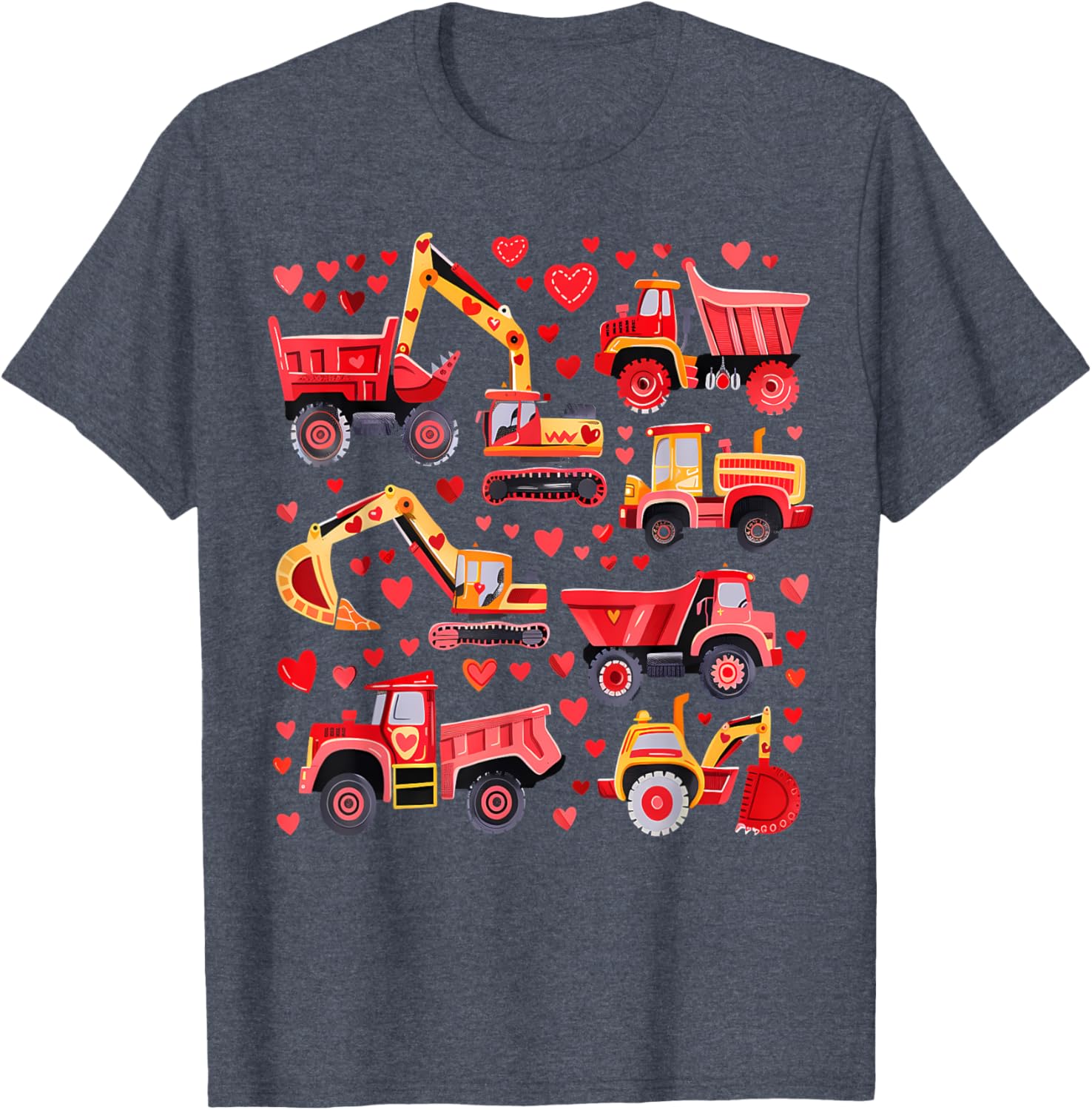 Loads of Love Construction Trucks Valentine's Day T-Shirt for Toddler Boys - 18