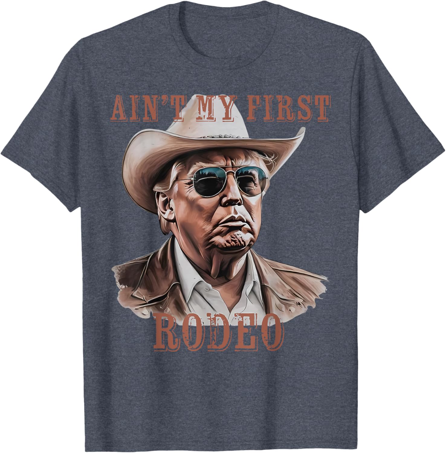 Funny Ain't My First Rodeo Donald Trump Cowboy T-Shirt for Men - 6