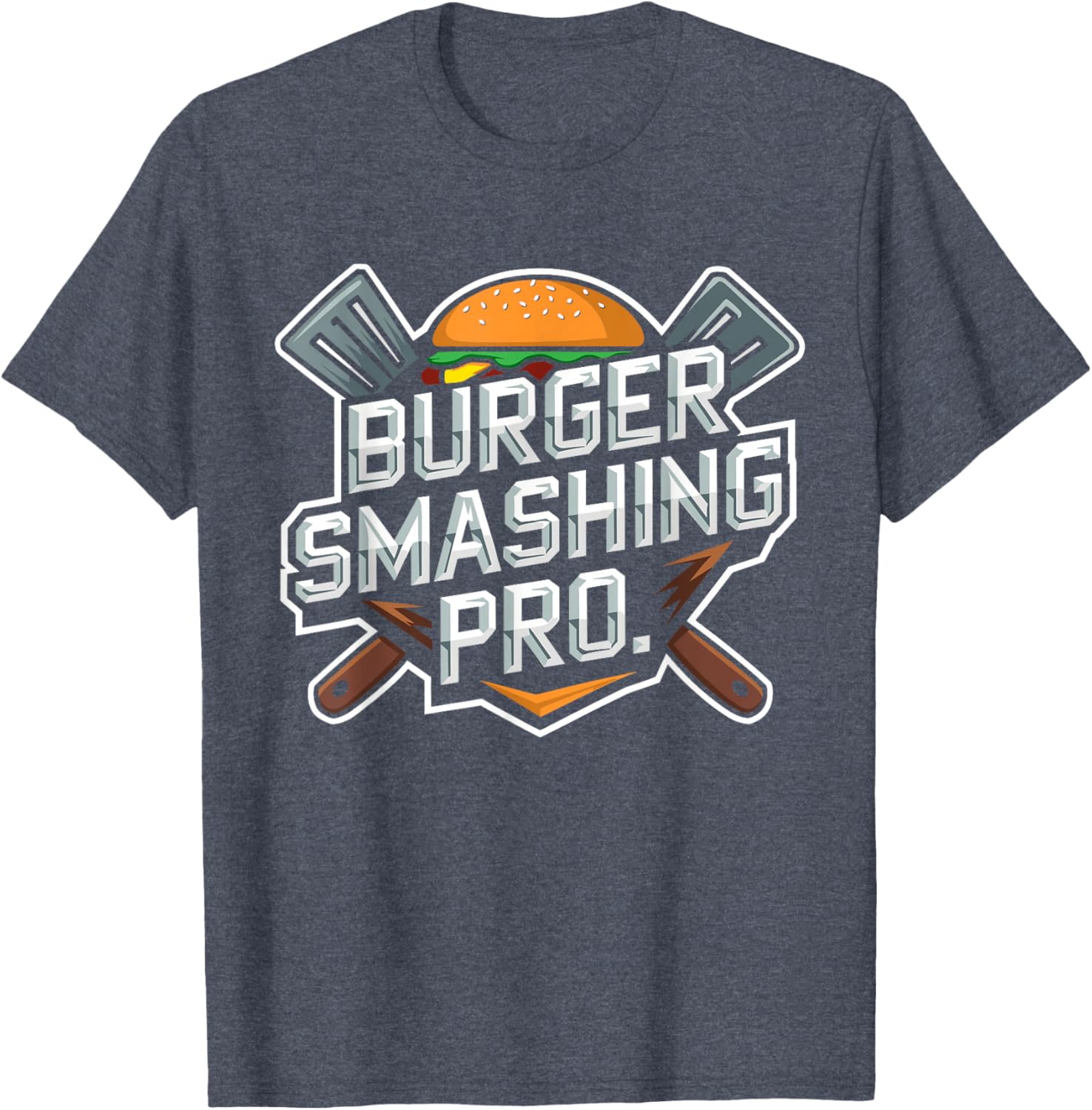 Smash Burger Lover Grilled Cheeseburger Flat Top T-Shirt for Foodies - 20