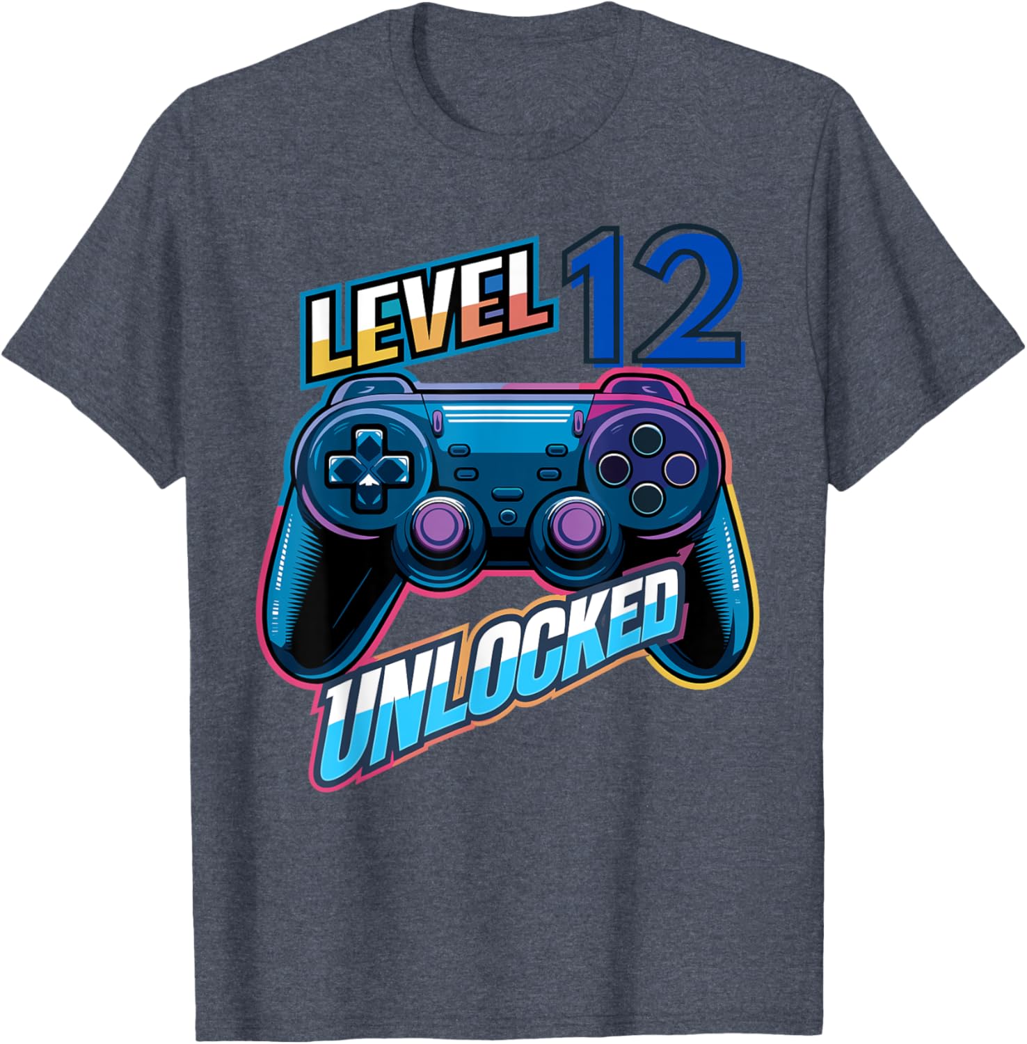 Funny Level 12 Unlocked Gamer T-Shirt for Kids 12th Birthday Gift - 5