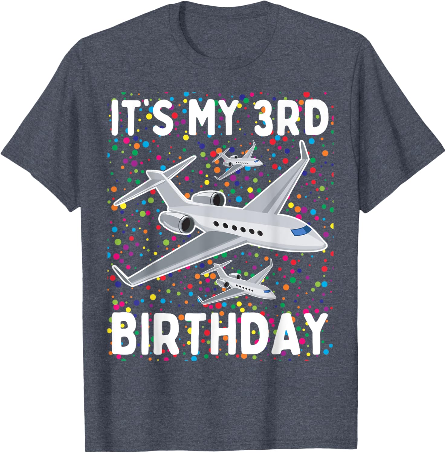It's My 3rd Birthday Airplane T-Shirt for Boys and Girls - Fun Party Wear - 14