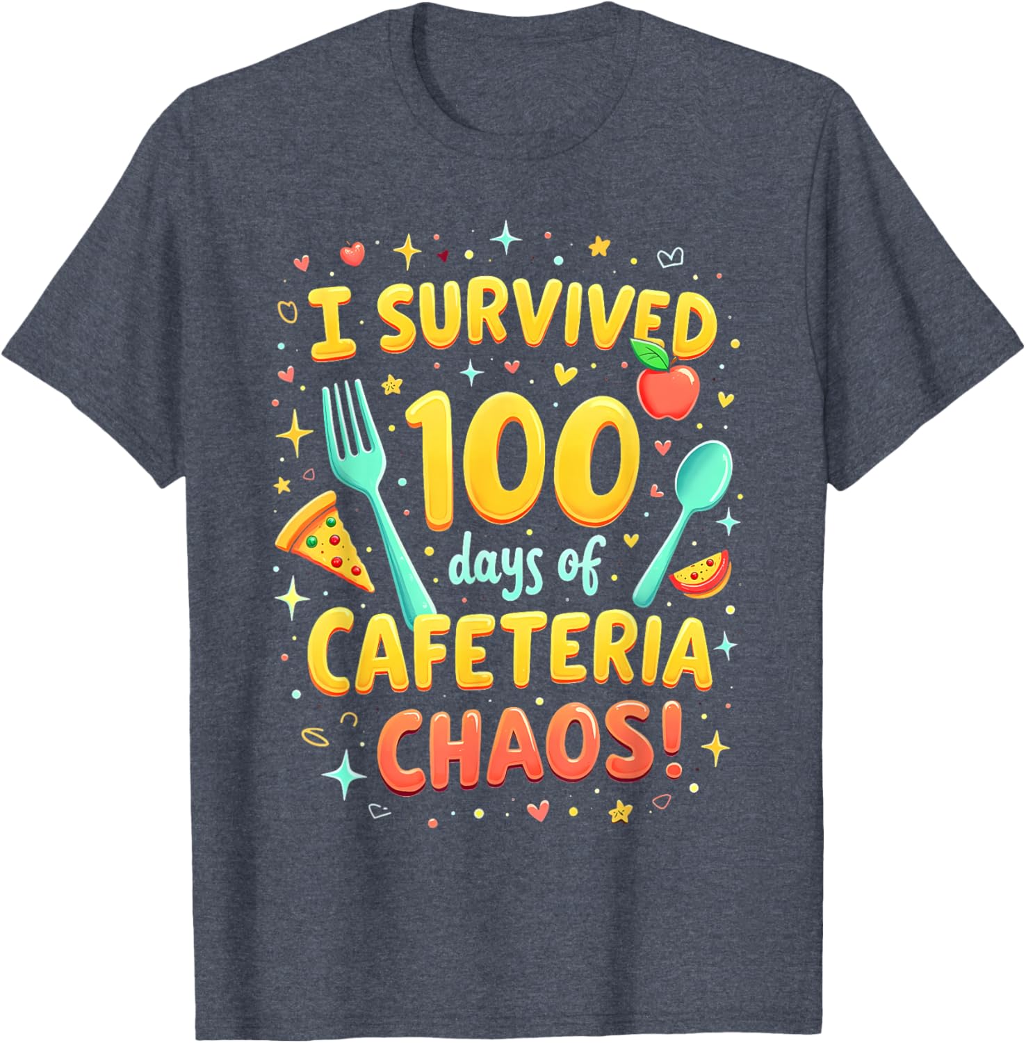 I Survived School Cafeteria Chaos Funny Lunch Lady T-Shirt for Kids - 2