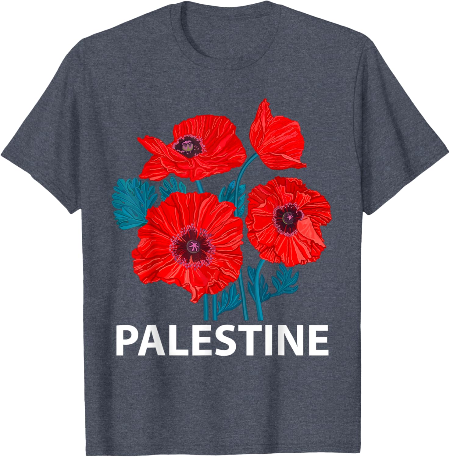 Palestine Patriotic Poppy T-Shirt for Palestinian Resistance Support - 21