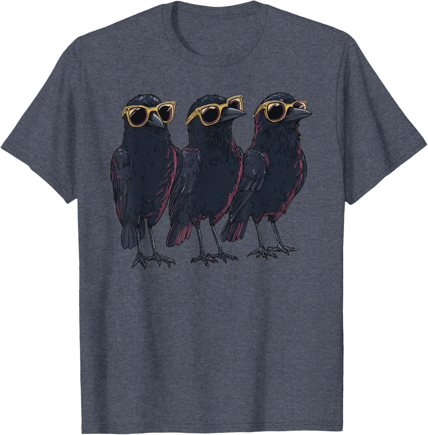 Cool Crow Raven T-Shirt with Sunglasses for Bird Lovers and Trendsetters - 4