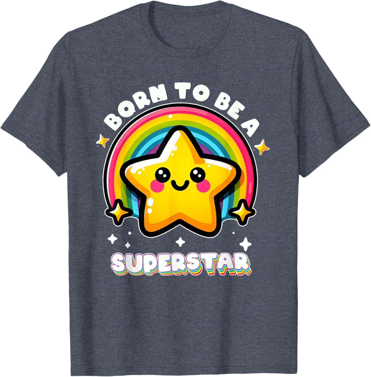 Funny Rainbow Kawaii Star Kids T-Shirt I'm Going To Be A Superstar - 9