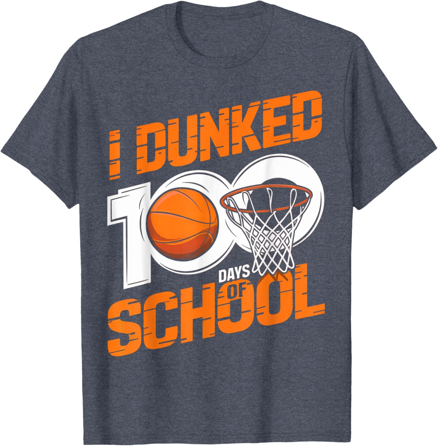 100 Days of School Basketball T-Shirt Fun Design for Kids - 8