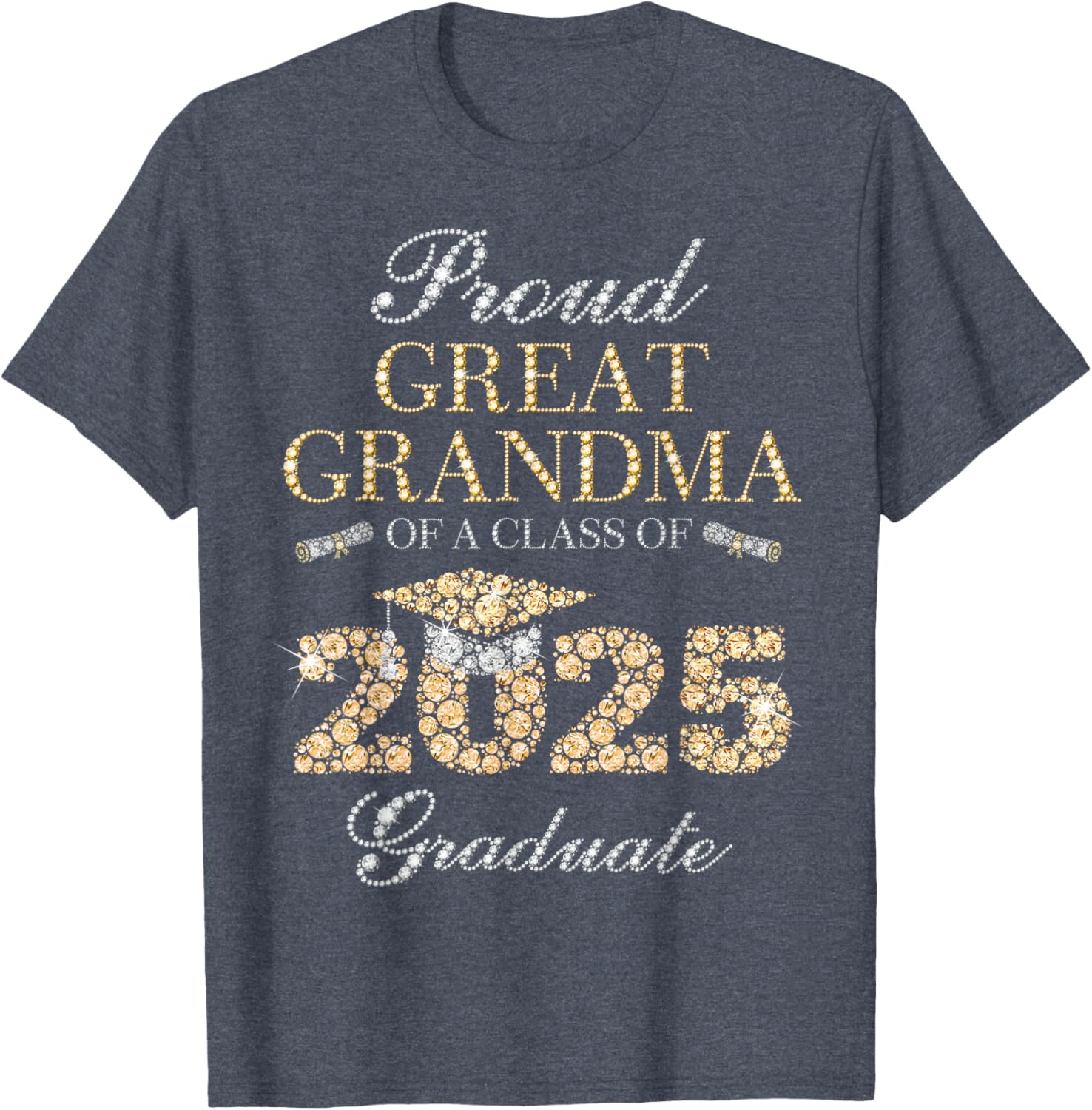 Proud Great Grandma Class of 2025 Graduate T-Shirt Gift for Grandma - 7