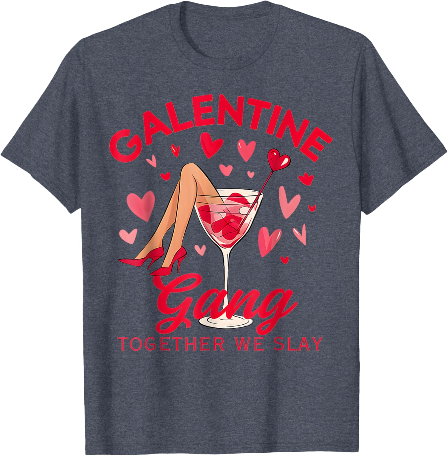 Galentine Gang Together We Slay Valentine's Day T-Shirt for Women and Girls - 6