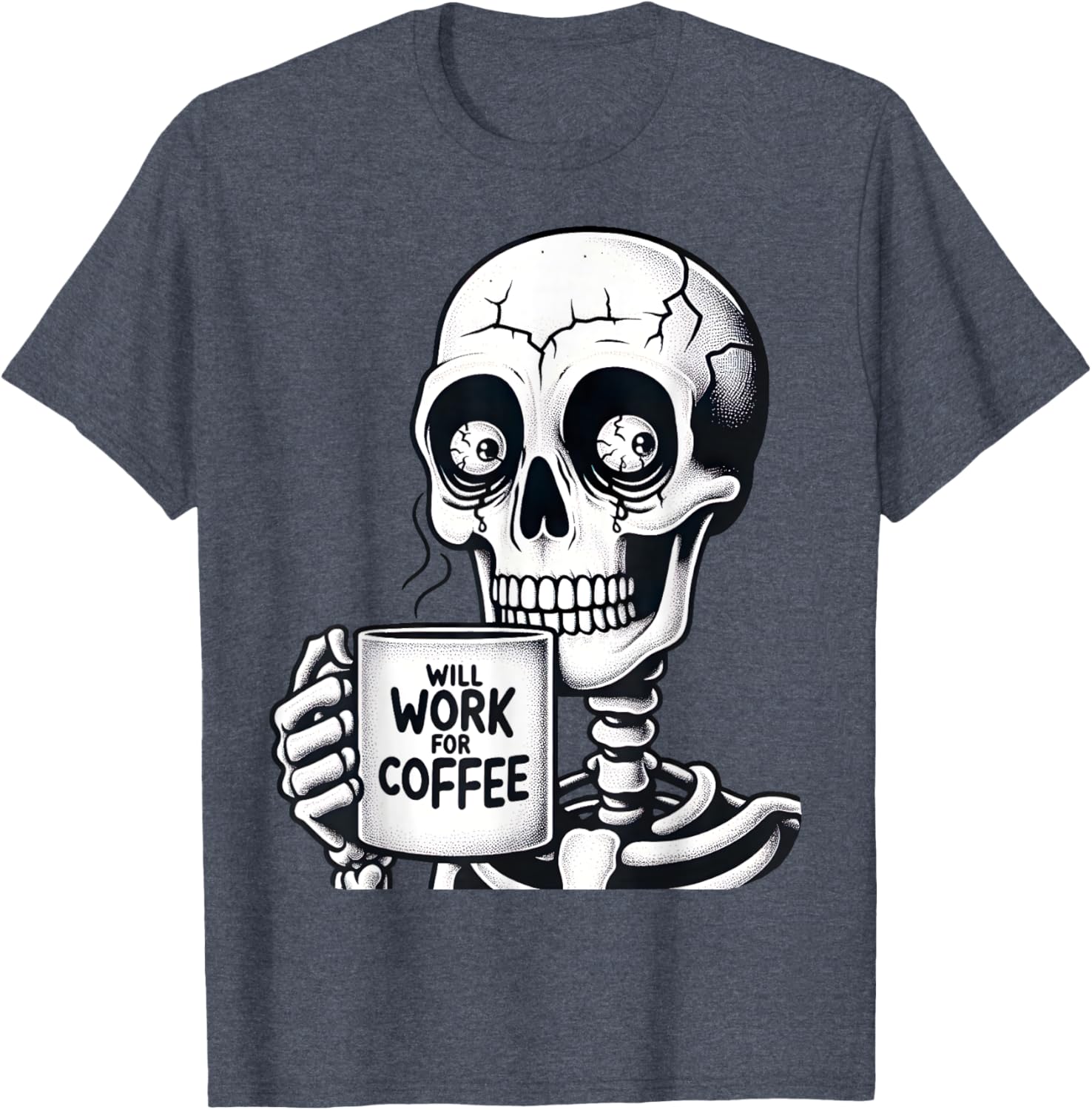 Funny Skeleton Coffee Lover T-Shirt - Perfect Gift for Caffeine Fans - 25