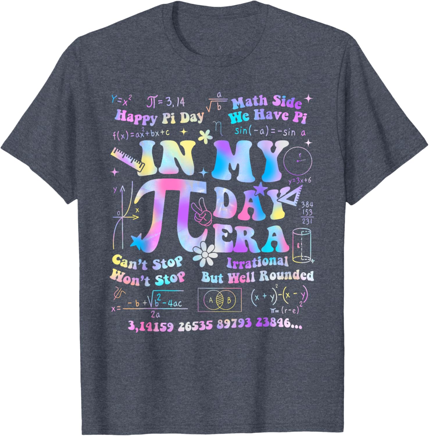 In My Pi Day Era Tie Dye T-Shirt for Math and Science Lovers - 16