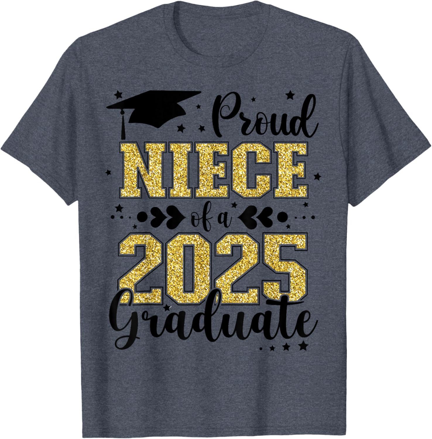Proud Niece of Class of 2025 Graduate Senior T-Shirt for Celebrations - 2