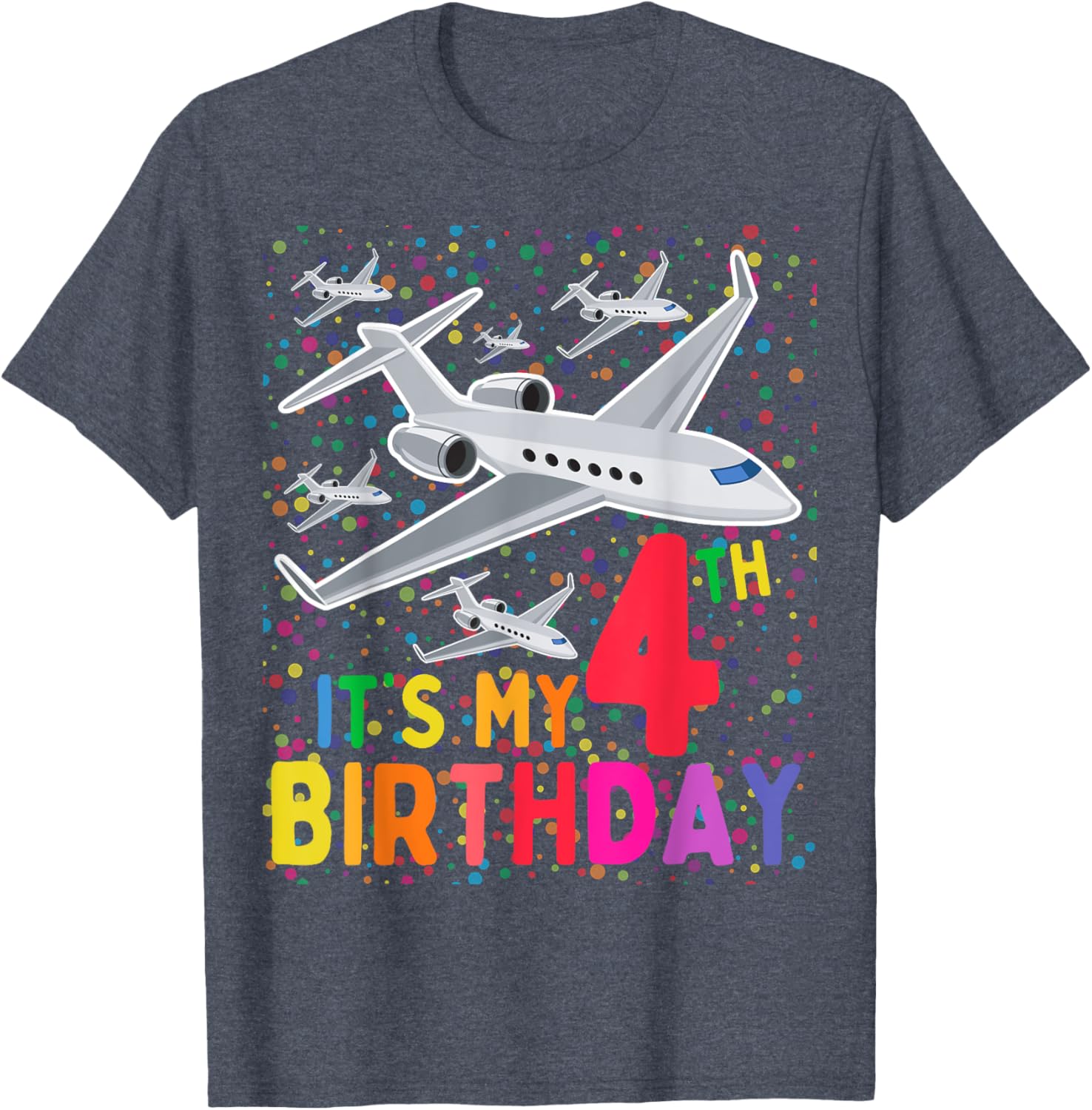 Its My 4th Birthday Airplane T-Shirt for Boys and Girls Fun Gift - 6