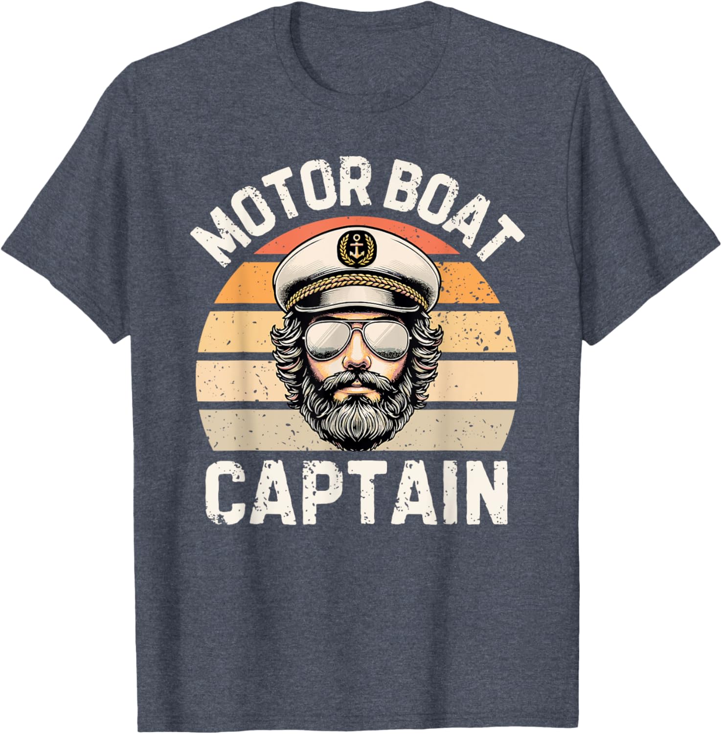 Funny Retro Motor Boat Captain T-Shirt for Nautical Enthusiasts - 13