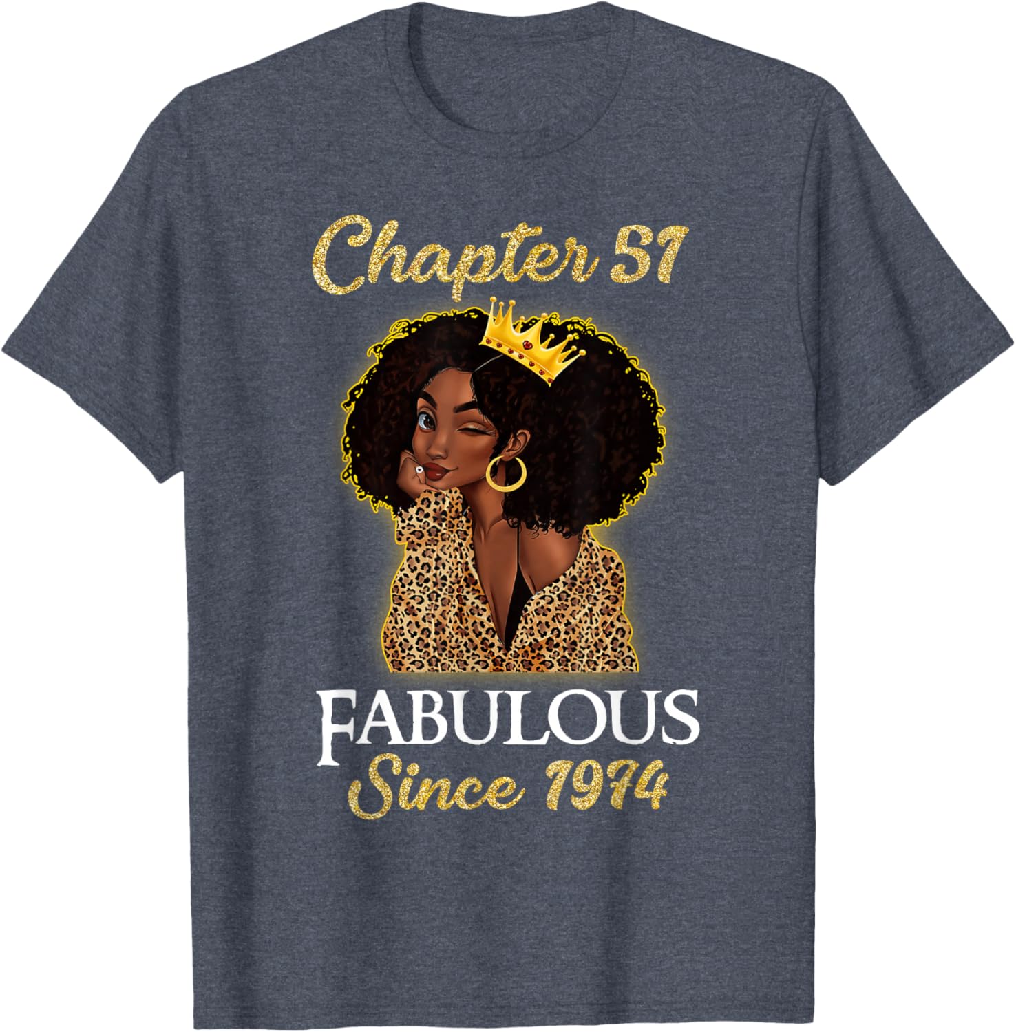 Fabulous Since 1974 Leopard T-Shirt for 51st Birthday Girls - 9