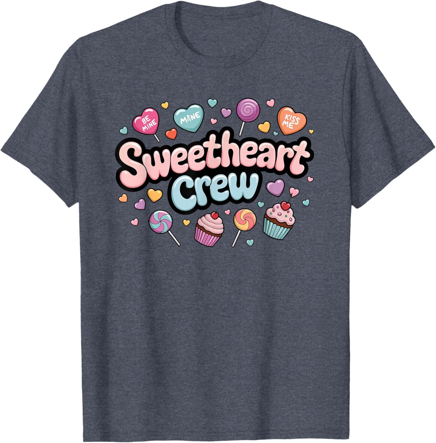 Sweetheart Crew Pastel Candy Cupcake T-Shirt for Fun and Fashion Lovers - 8