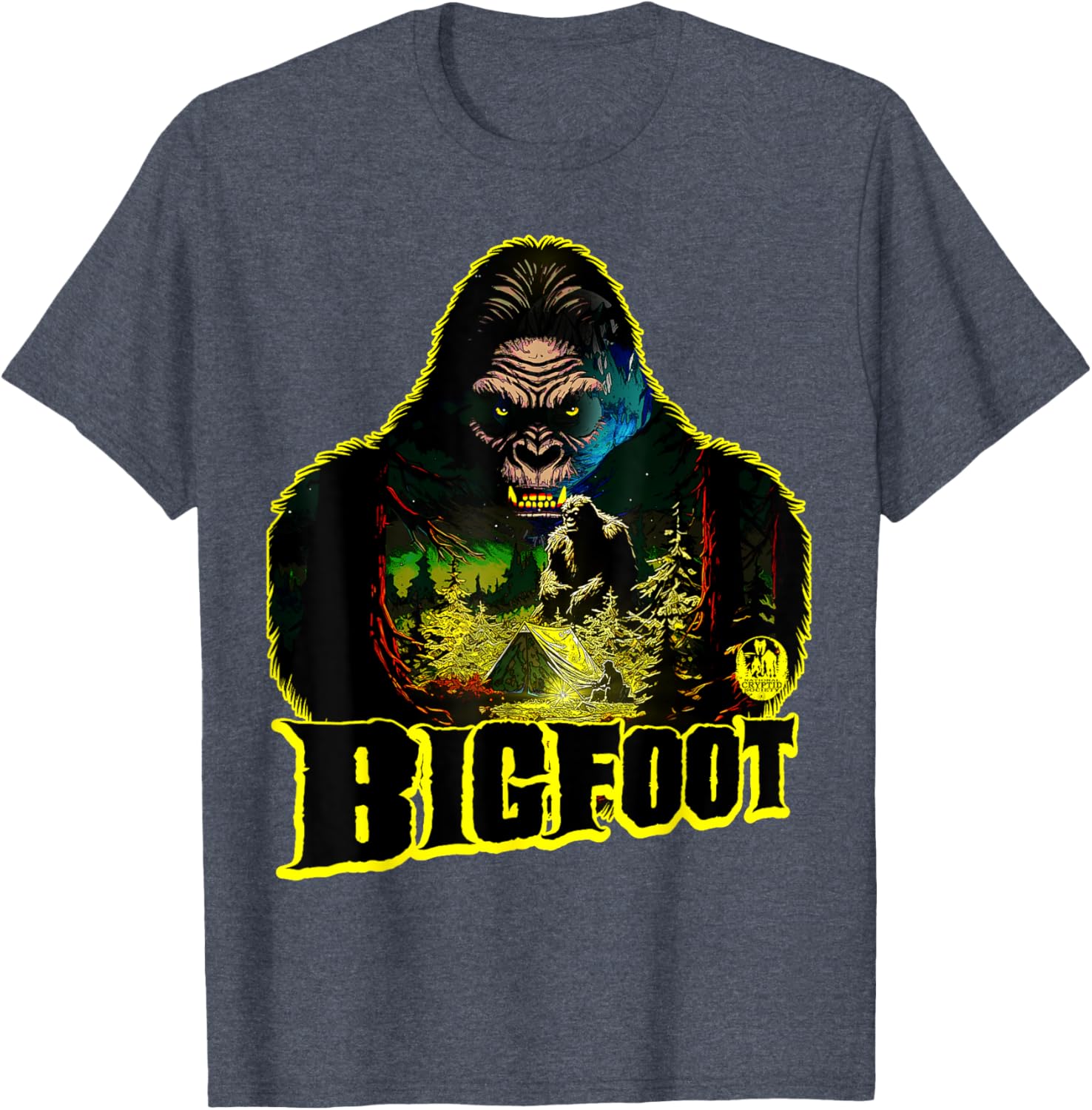 Bigfoot Scary Camping Sasquatch Tent T-Shirt for Outdoor Adventures - 2