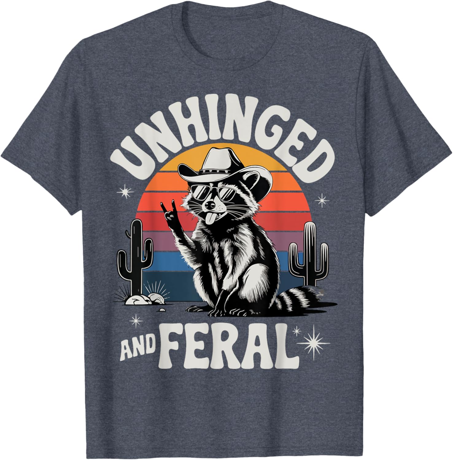 Funny Retro Cowboy Raccoon T-Shirt for Rodeo Lovers and Animal Fans - 4