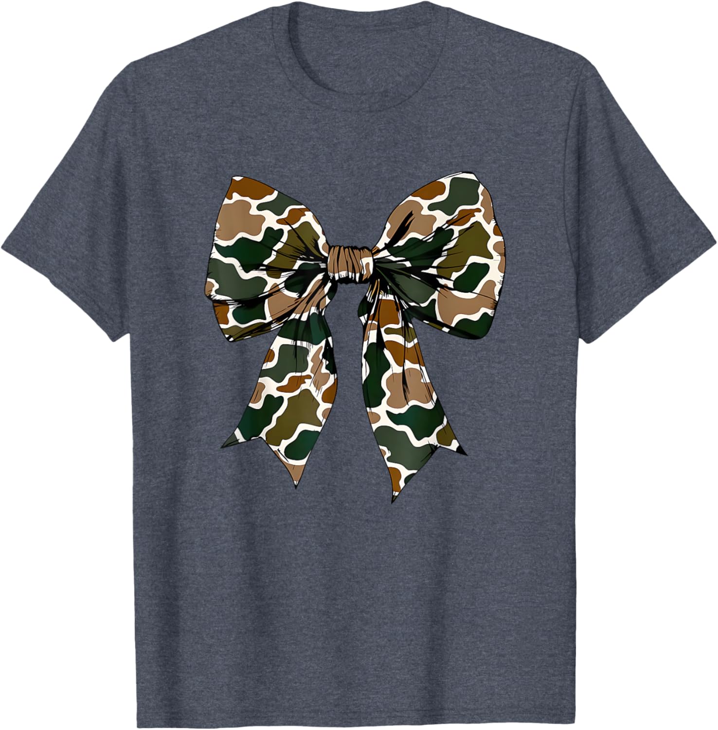 Camo Bow Coquette Duck Hunting T-Shirt for Stylish Outdoor Enthusiasts - 4