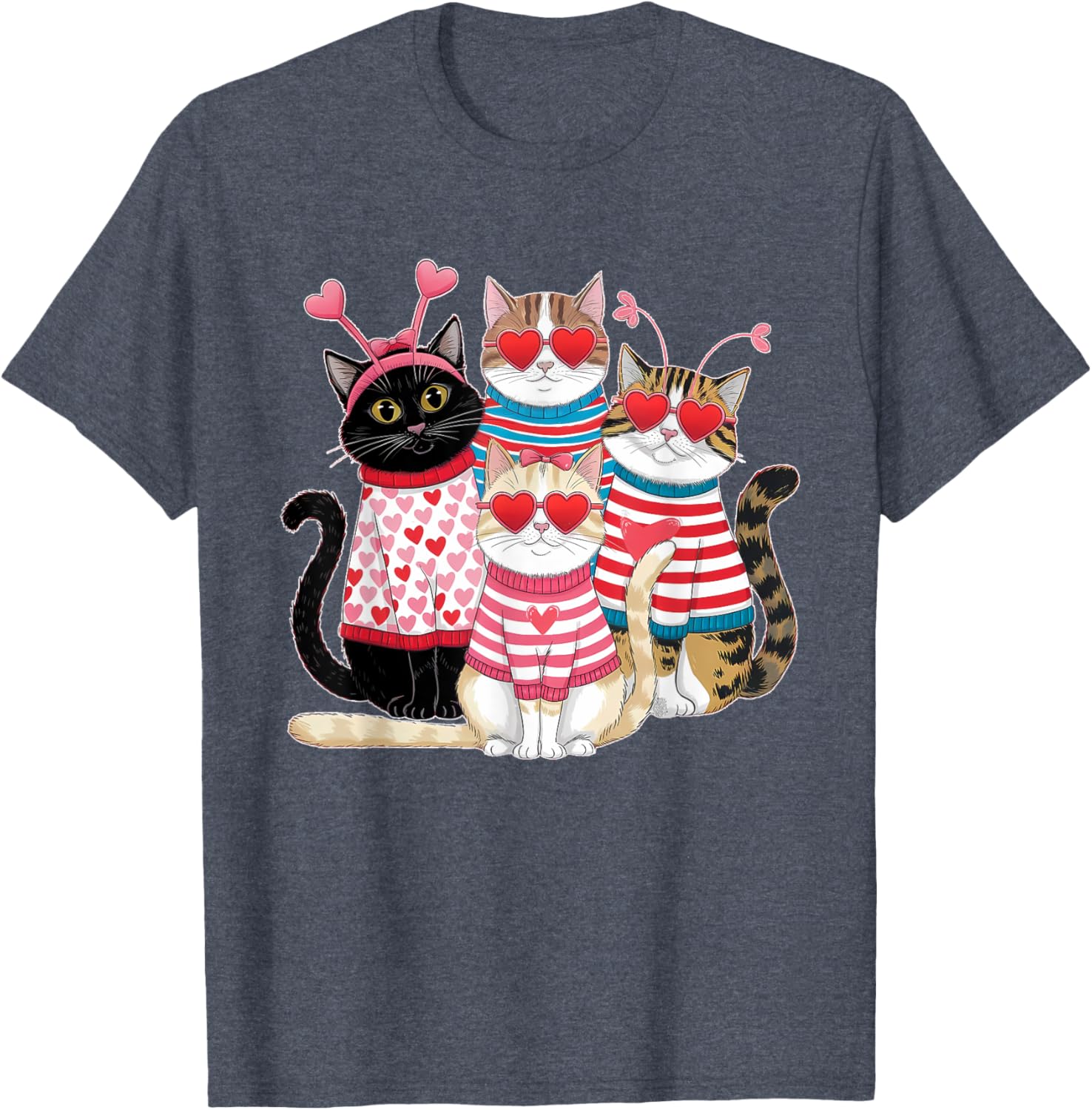 Happy Meowentine's Cute Cat T-Shirt for Girls - Perfect Valentine's Gift - 19