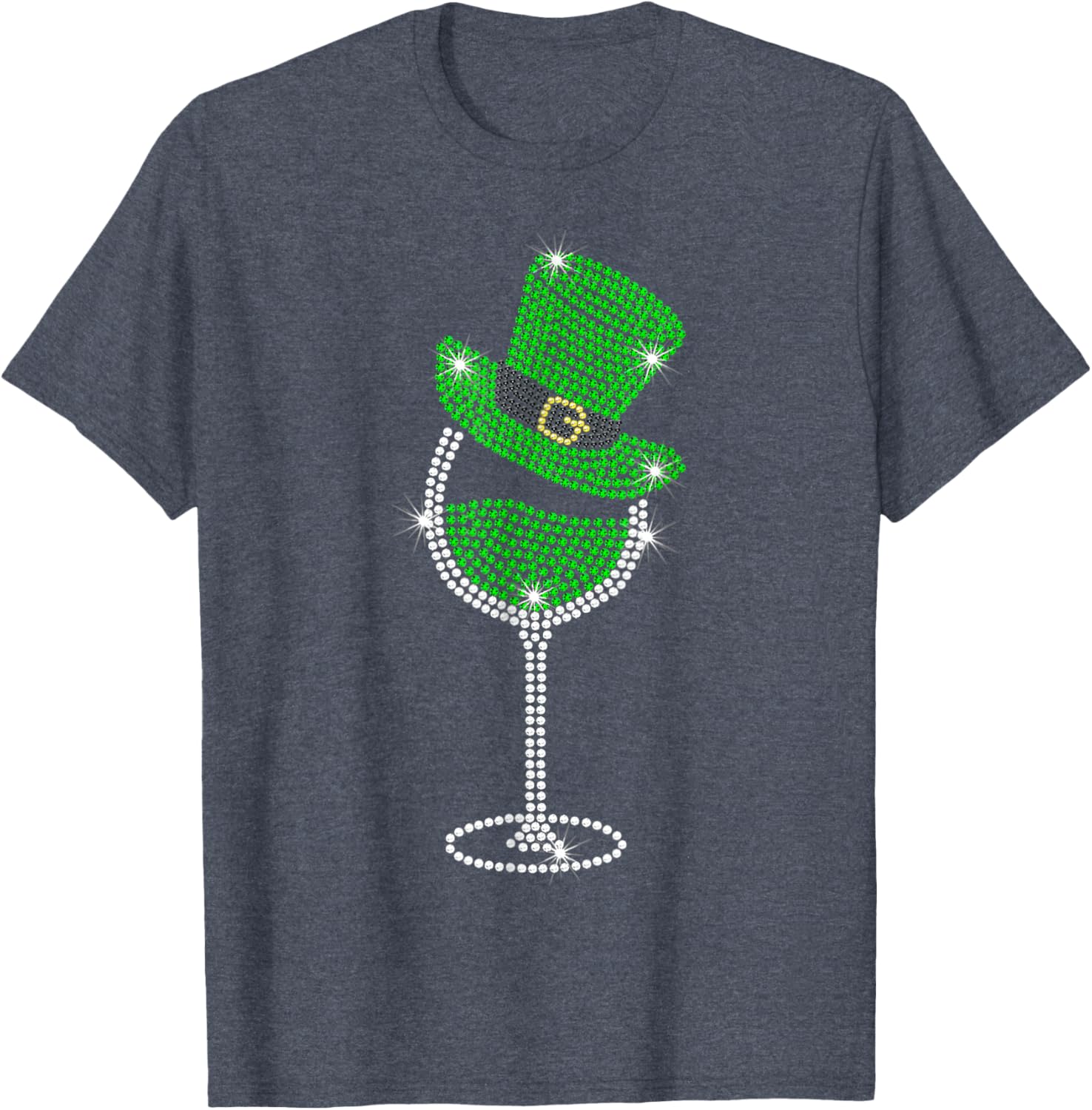 St Patrick's Day Shamrock Wine T-Shirt for Men and Women Celebrate in Style - 21
