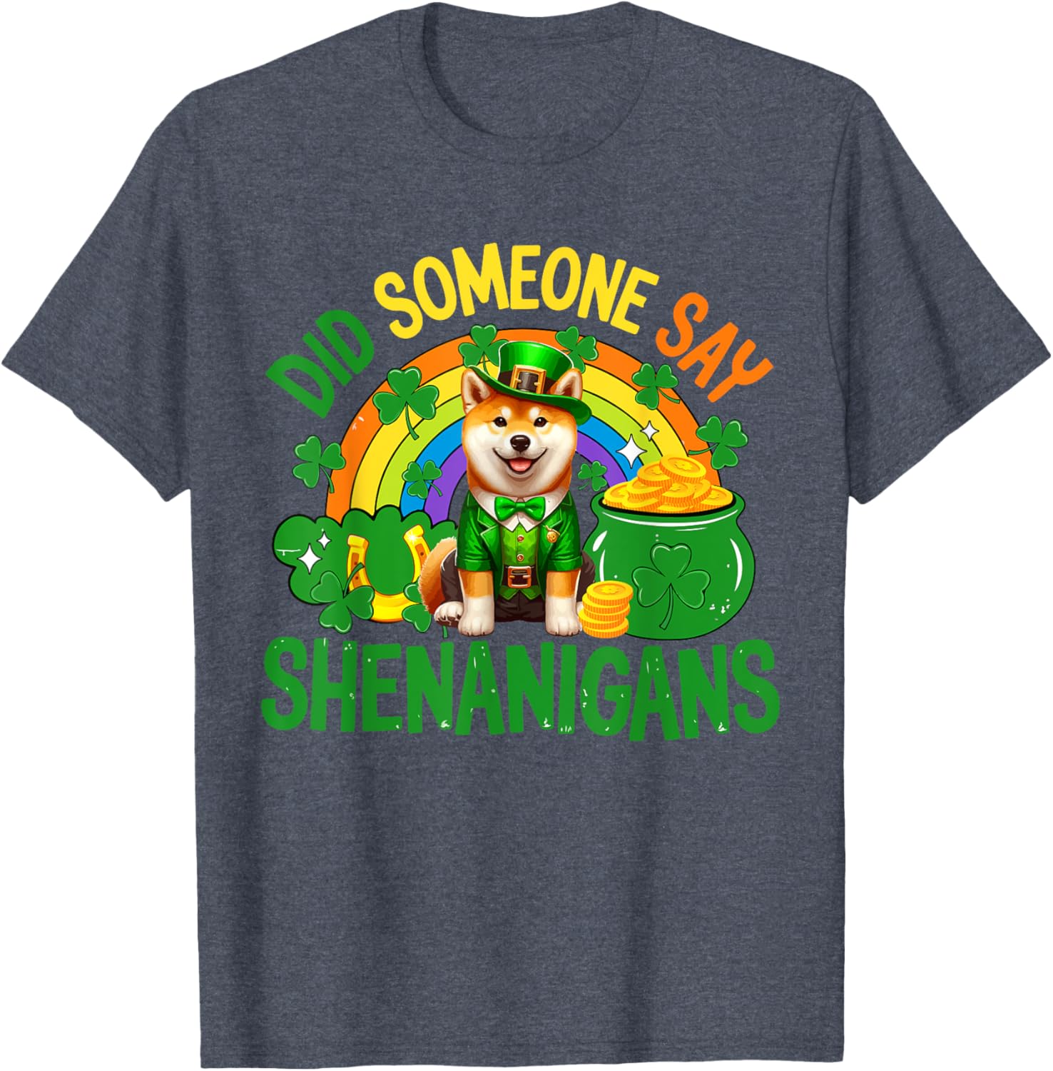 Shenanigans St. Patrick's Day Shiba Inu T-Shirt for Fun Celebrations - 6