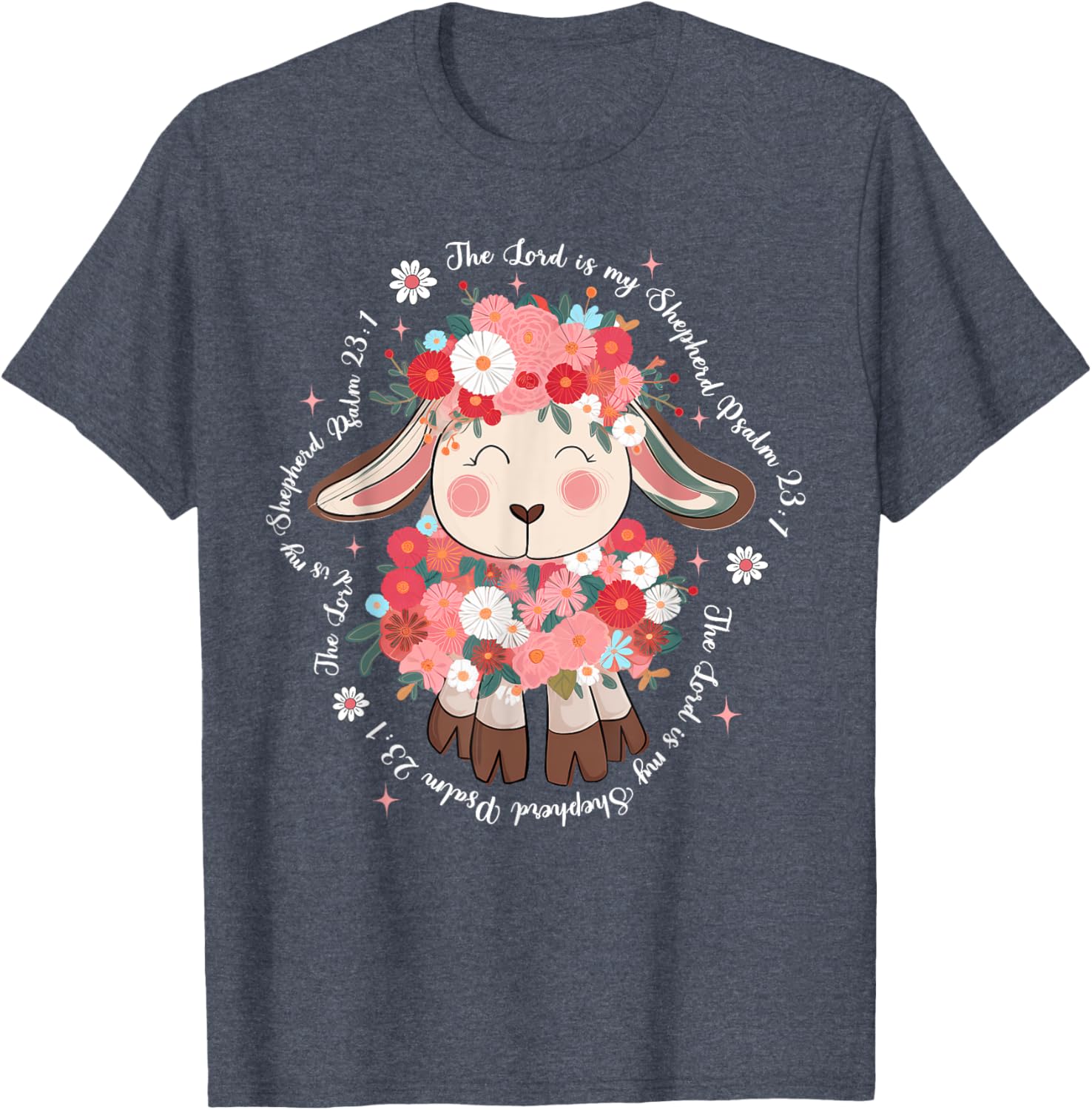 The Lord Is My Shepherd Easter T-Shirt for Christian Faith Enthusiasts - 5
