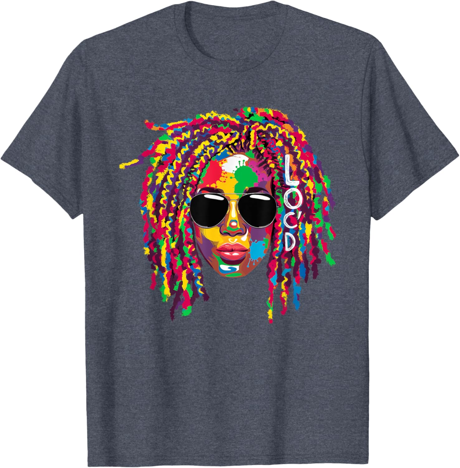 Loc'd For Life Afro Locs Dreadlocks T-Shirt for Proud Melanin Women - 17