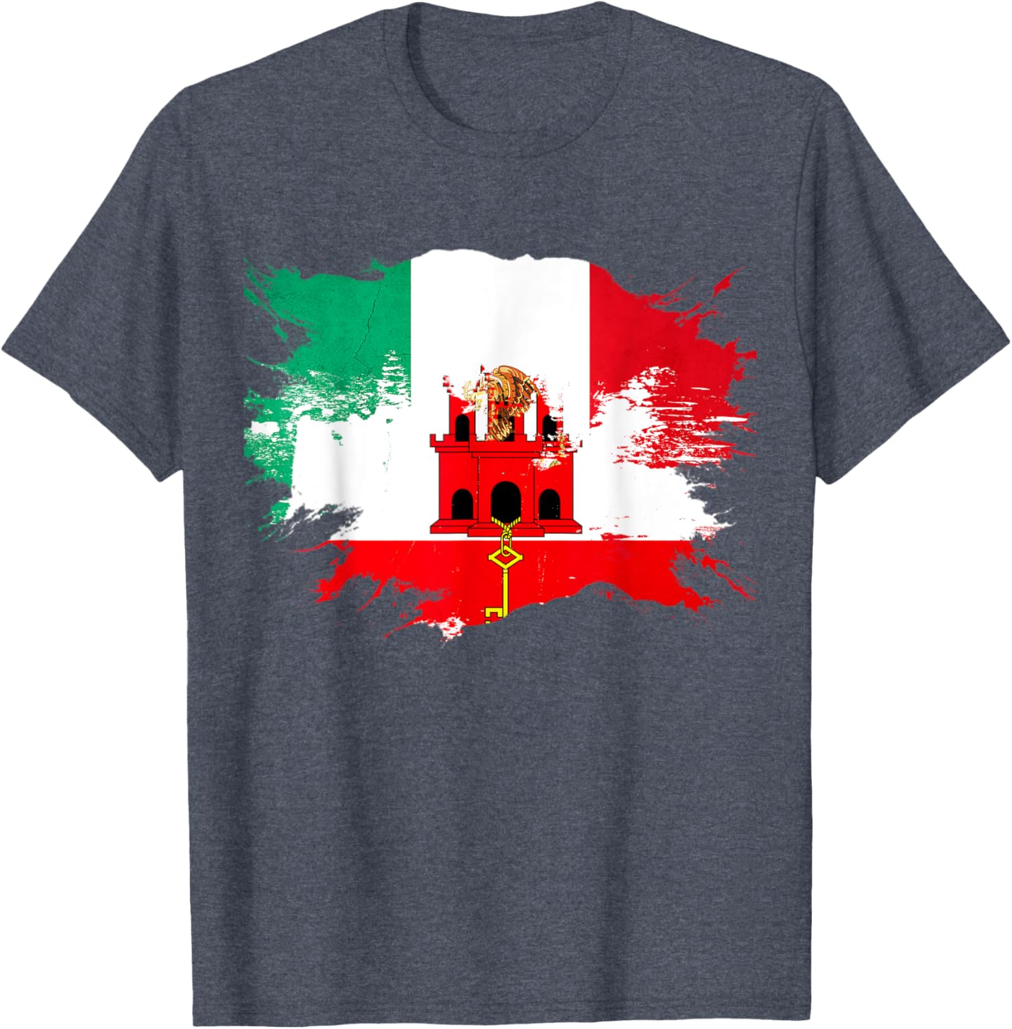 Mexican Gibraltar Heritage Flag T-Shirt for Unique Cultural Style - 3