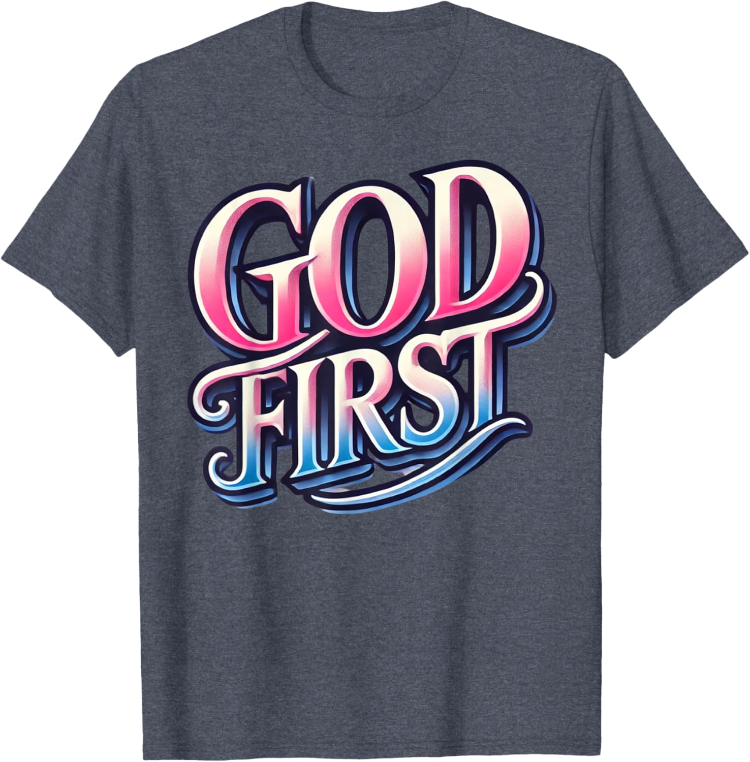 Funny Religious Family T-Shirt Unisex Modern Classic Fit Black Small - 3