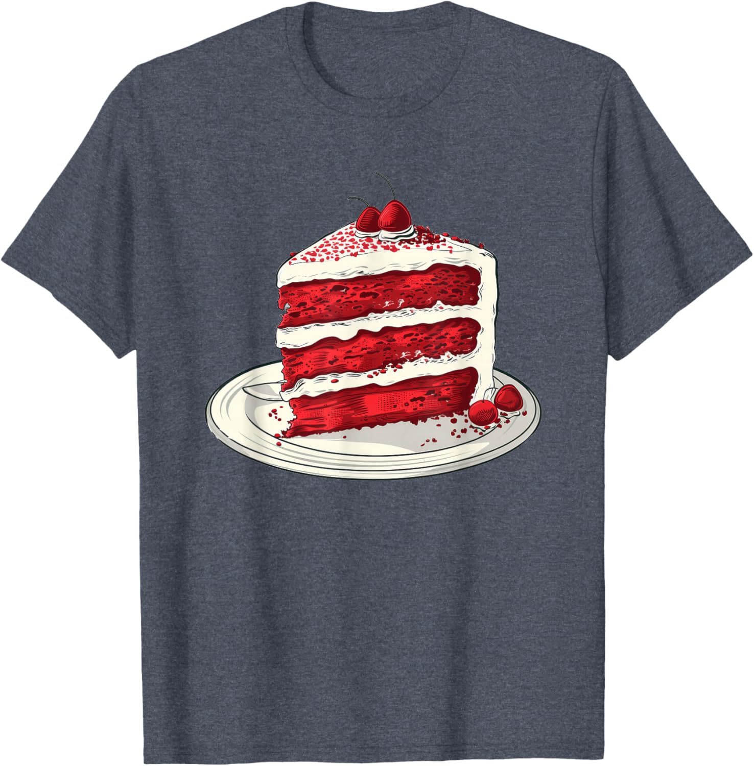 Delicious Red Velvet Cake Design T-Shirt for Baking Lovers and Foodies - 13