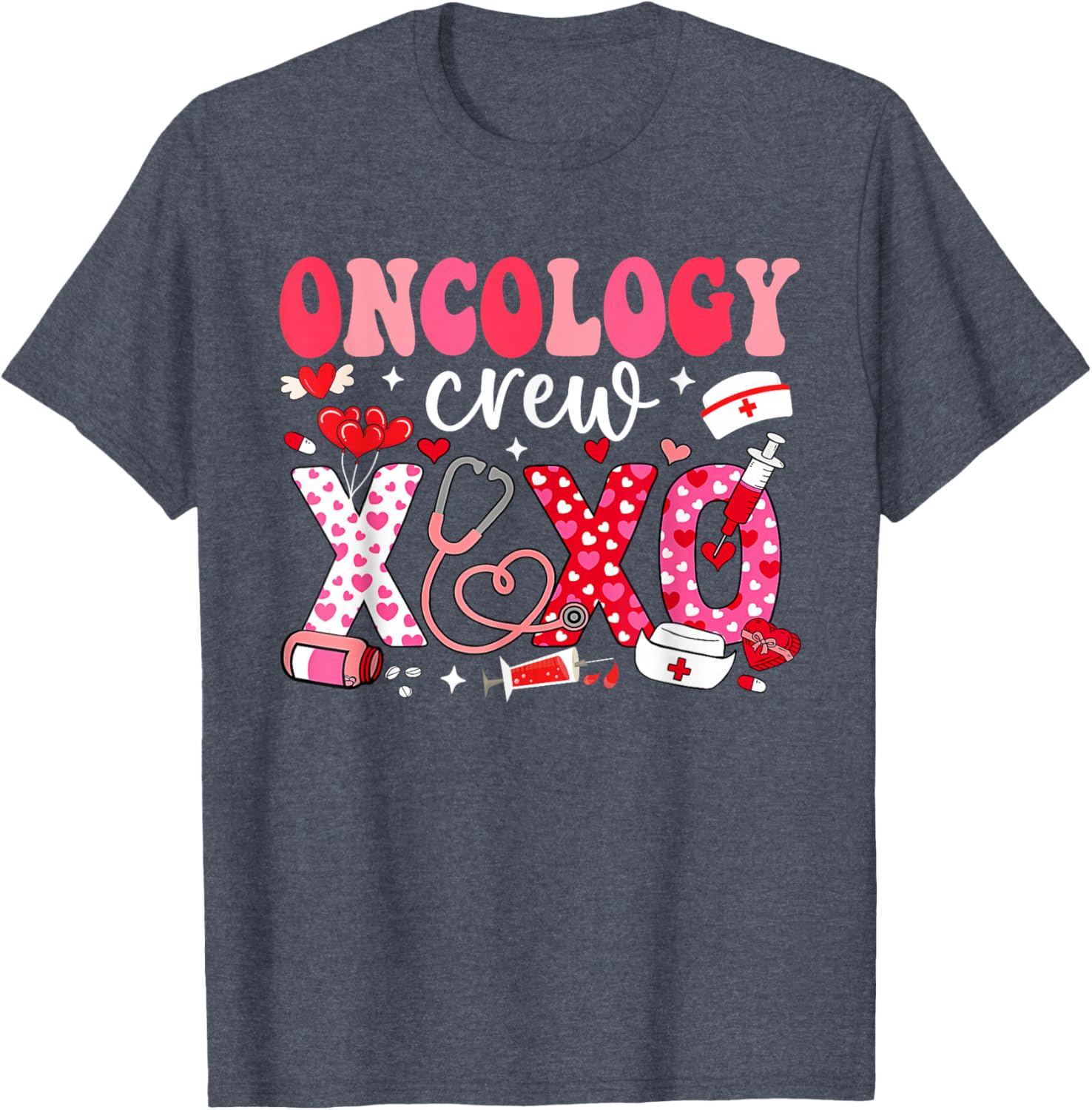 Oncology Nurse Valentines Day T-Shirt for Caring Healthcare Heroes - 16