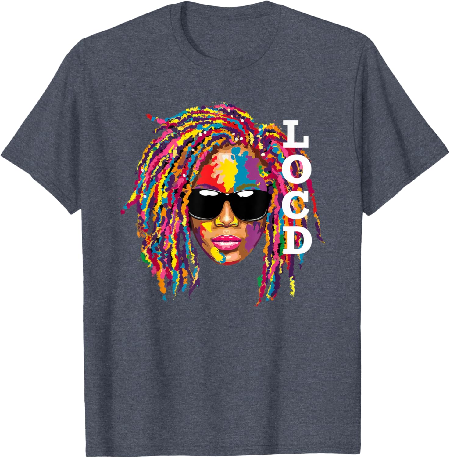 Loc'd For Life Afro Locs T-Shirt for Black Melanin Women - Stylish Dreadlocks Apparel - 11