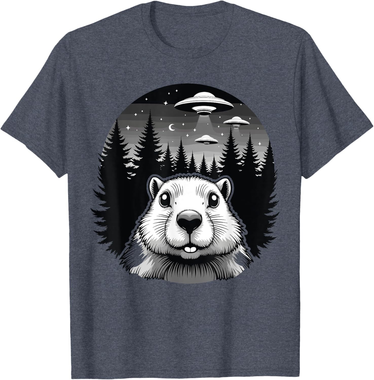 Funny Groundhog Day T-Shirt with UFOs and Aliens - Unique Gift Idea - 4