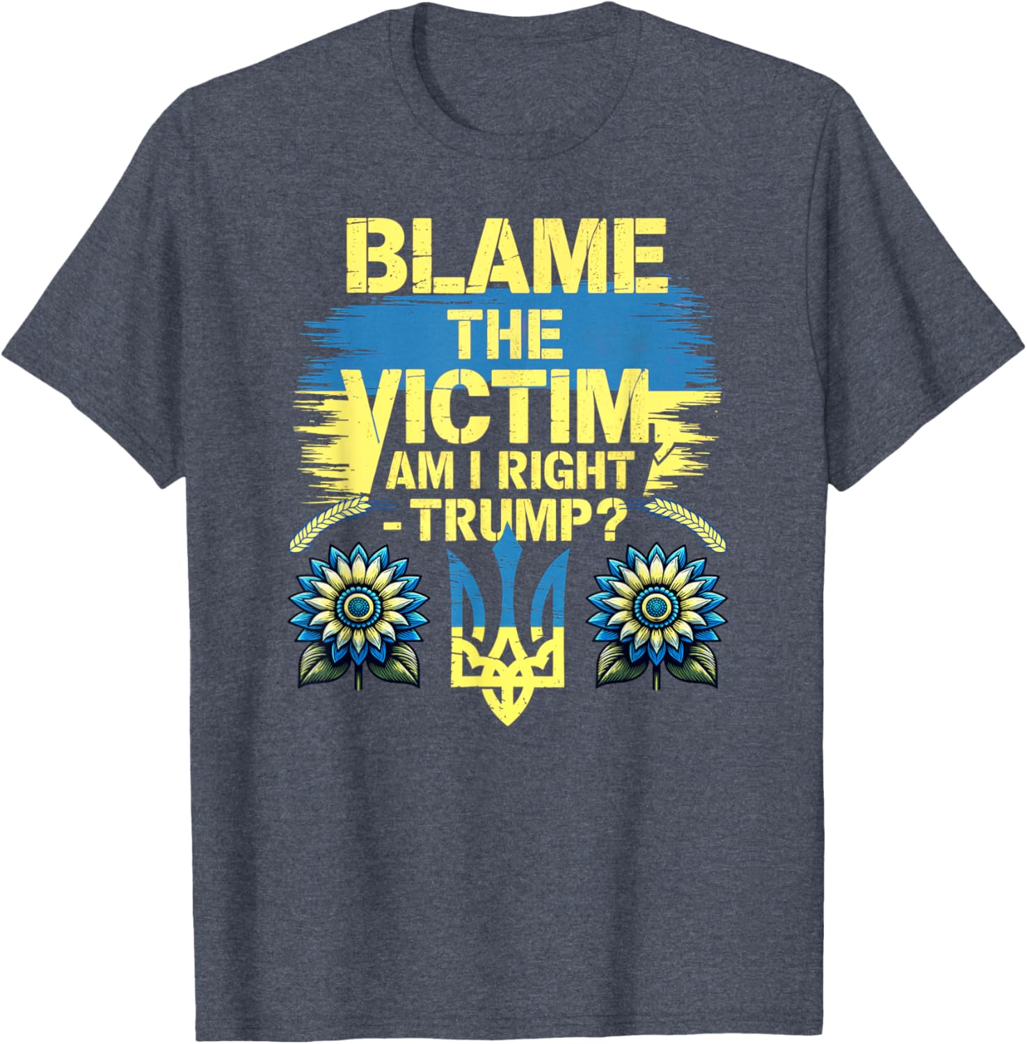 Anti-Trump Pro-Ukraine Graphic T-Shirt for Statement Supporters - 12