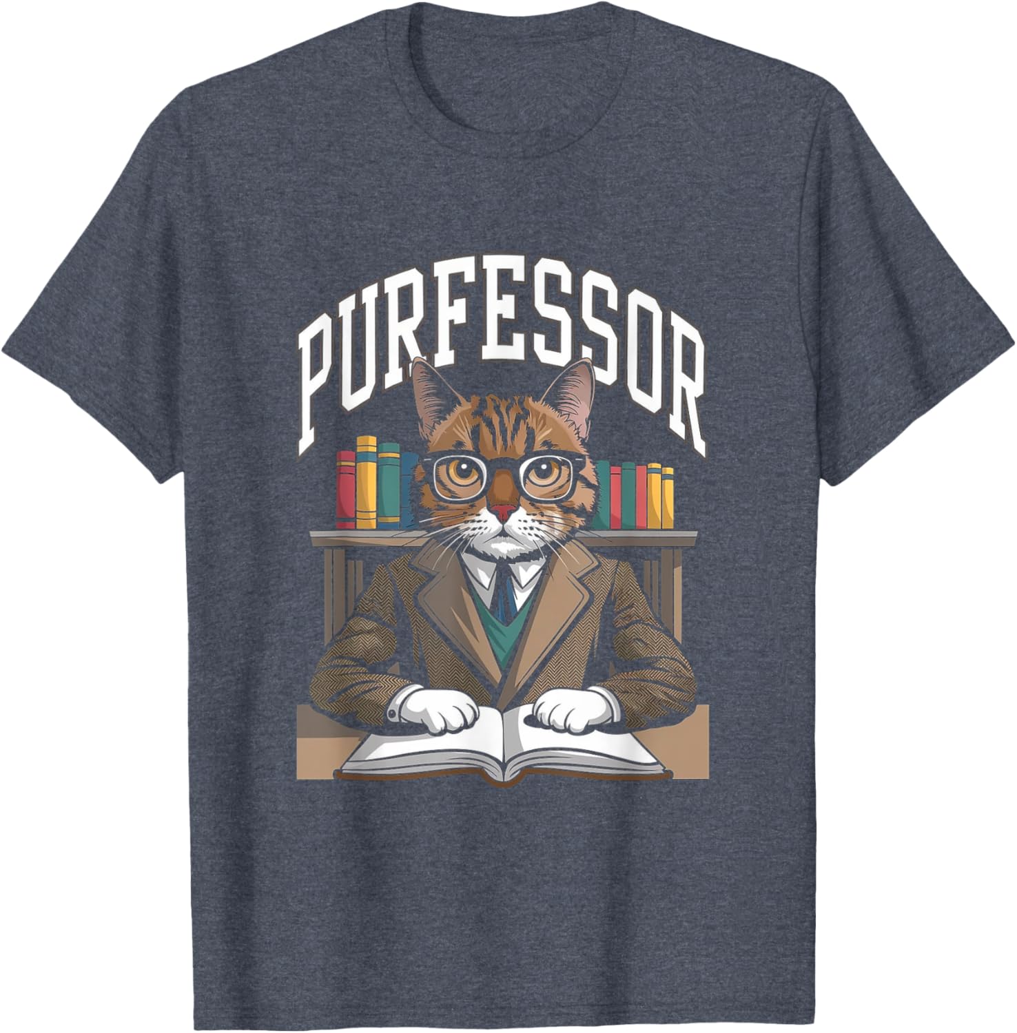 Funny Purrfessor Cat T-Shirt for Cat Lovers and Professors - 4