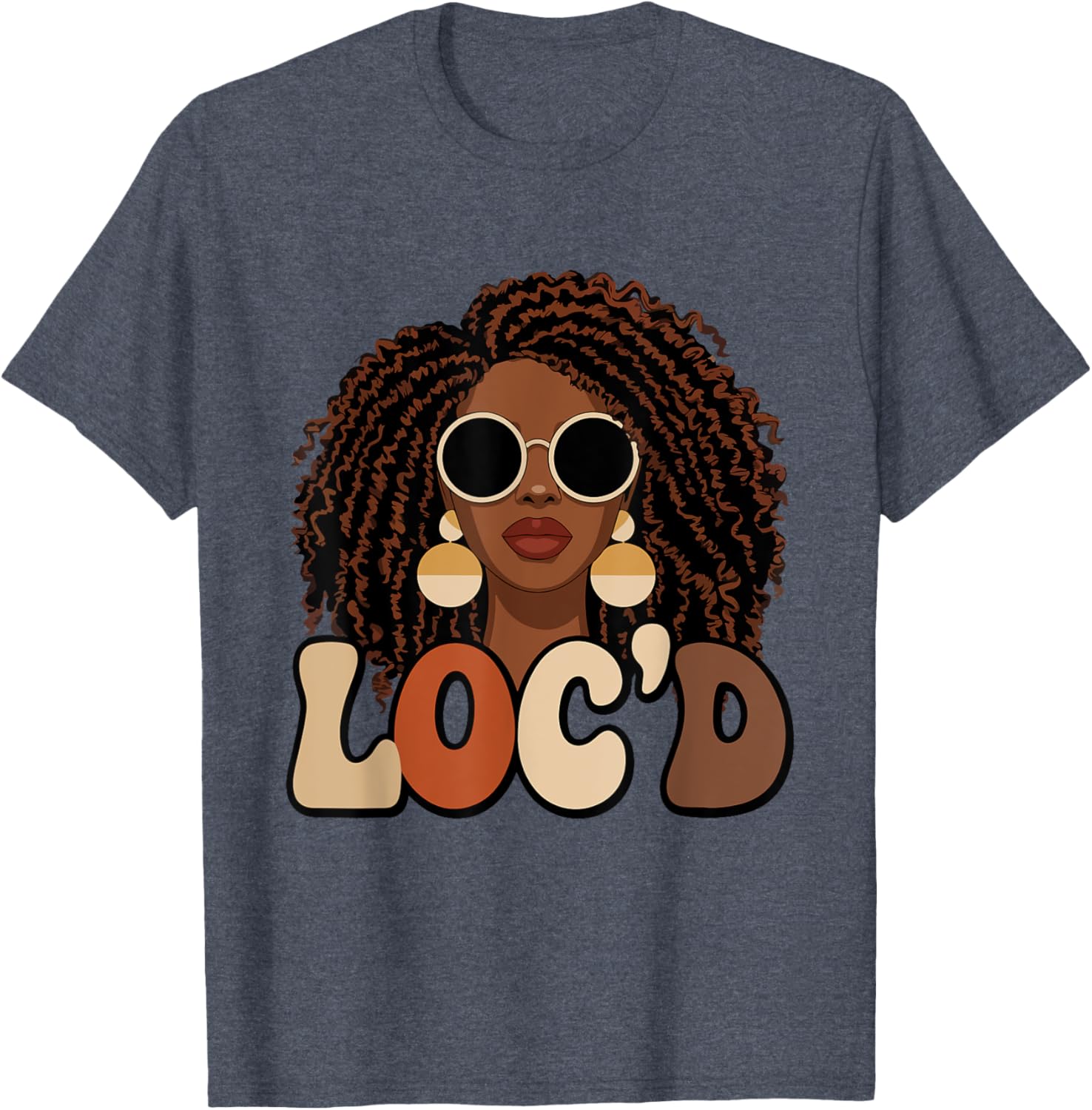Loc'd For Life Afro Locs T-Shirt for Black Melanin Women Stylish Tee - 15