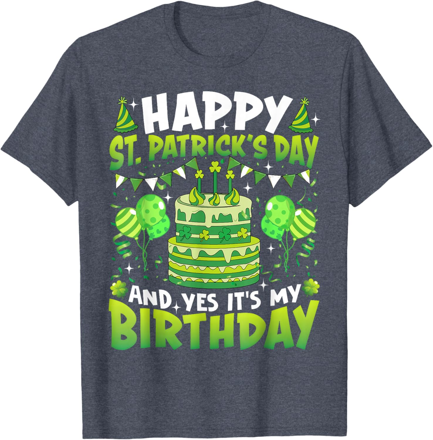 Happy St Patrick's Day Birthday T-Shirt for Kids and Adults - 10