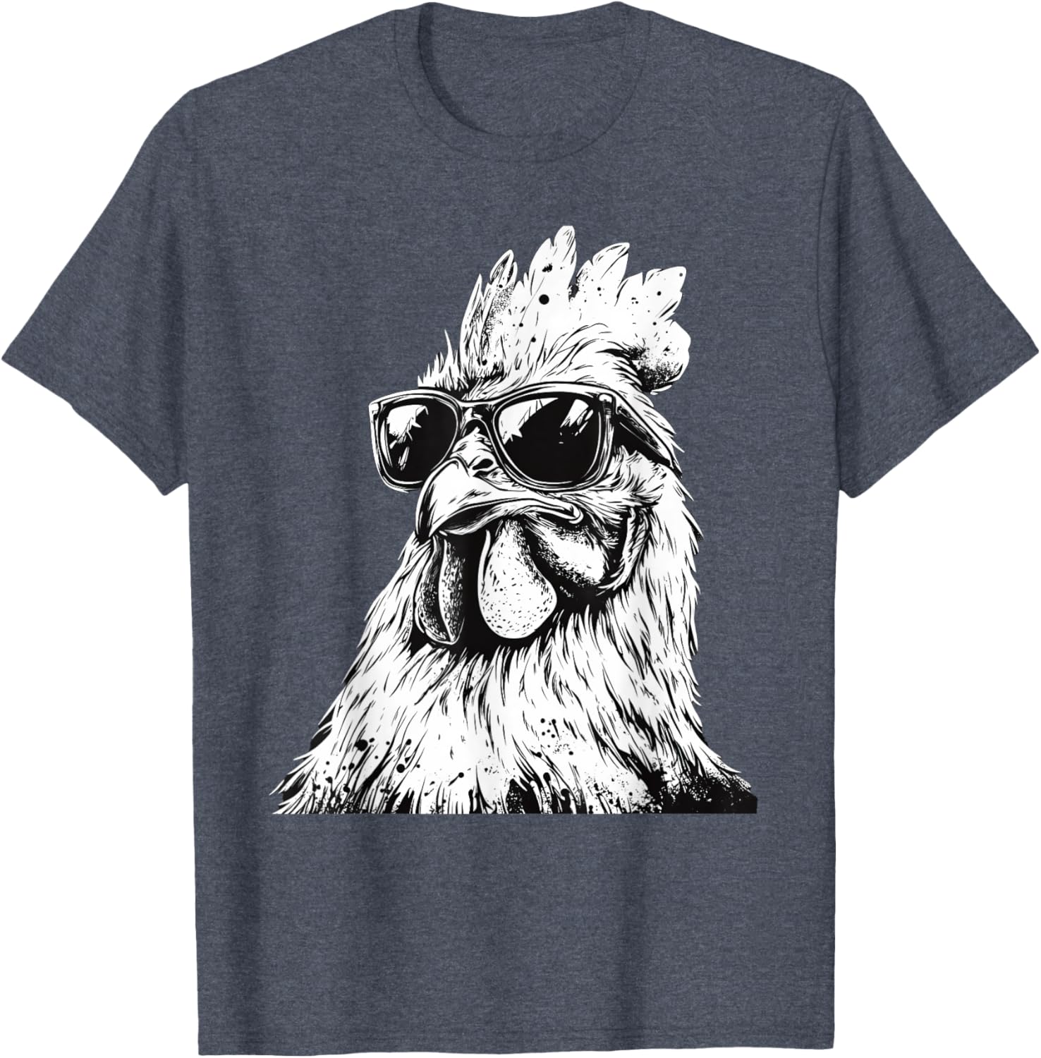 Cool Chicken in Sunglasses Art T-Shirt for Fun and Fashion Lovers - 11