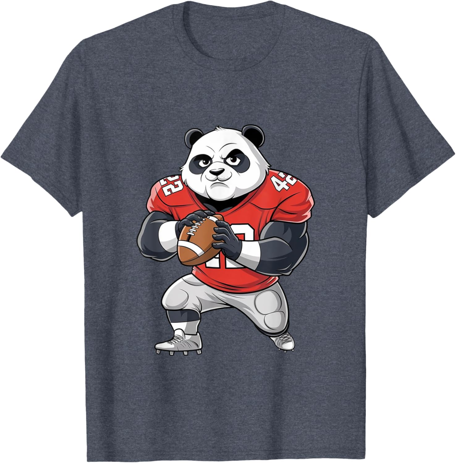Cute Panda Plays Football T-Shirt for Kids and Sports Fans - 16