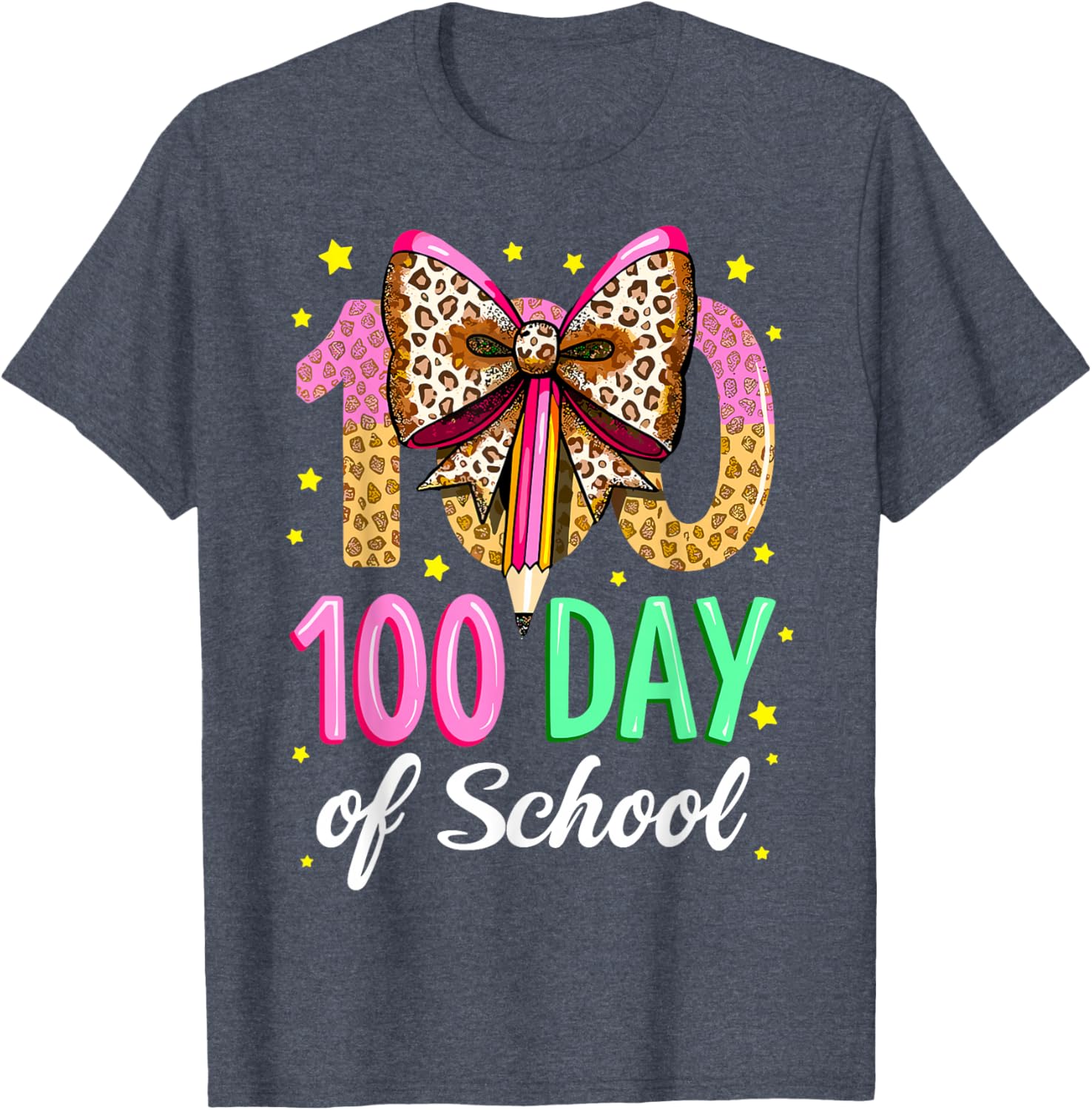 100 Days of School Coquette Bow T-Shirt for Girls Celebrating 100th Day - 8