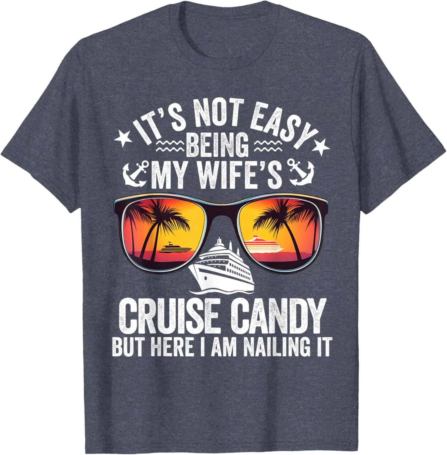 Funny Cruise Candy Husband T-Shirt for My Wife's Supportive Partner - 1