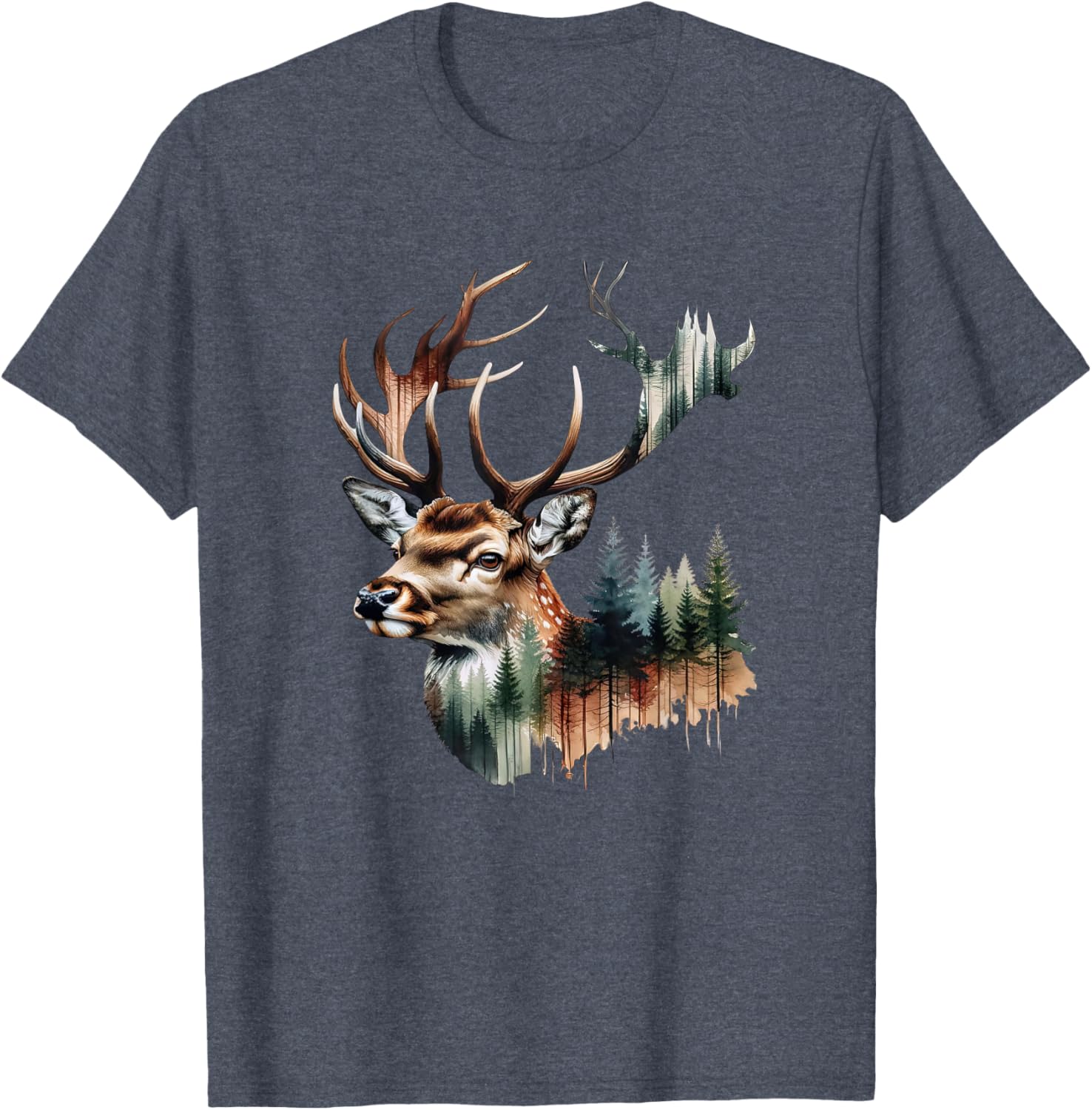 Forest Deer Hunting Dad T-Shirt for Whitetail Hunters - Nature Lover Apparel - 6