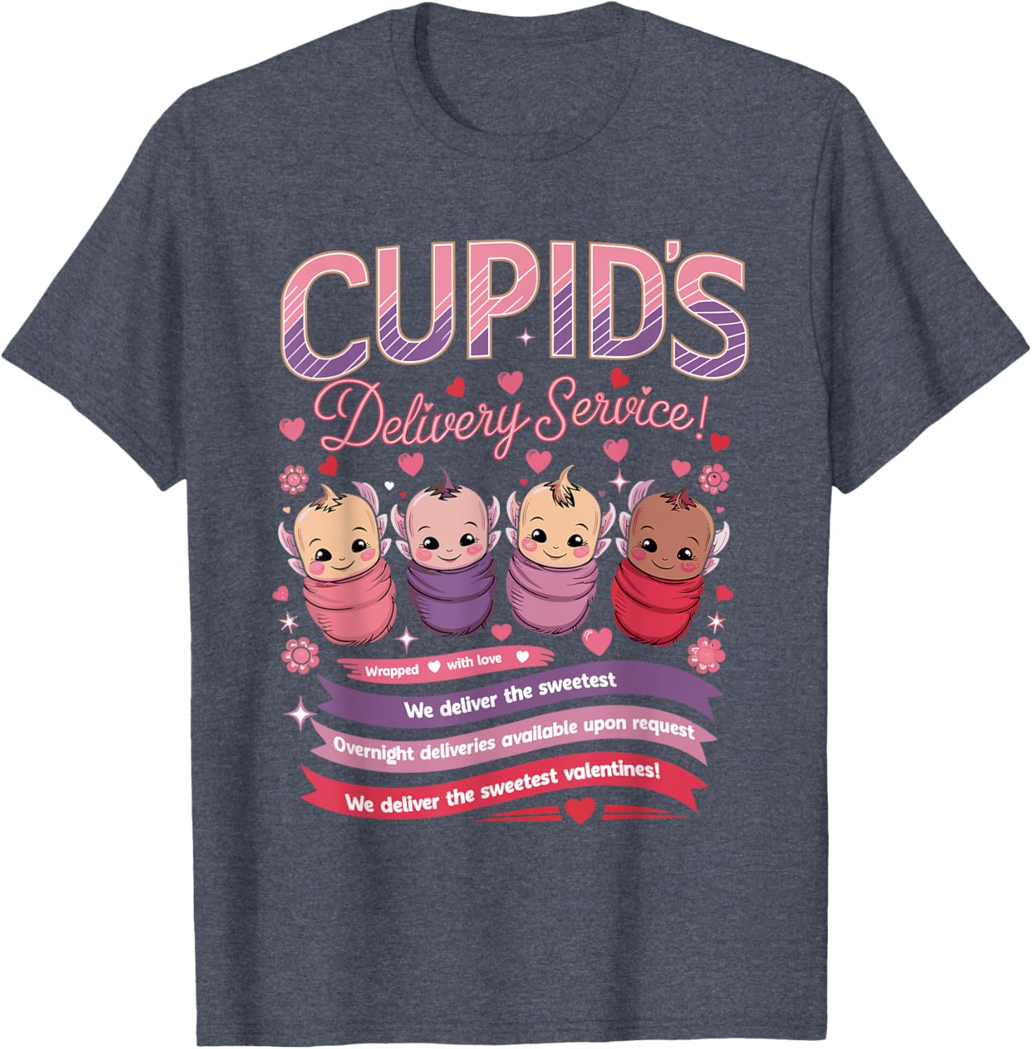Nurse Valentine Cupid's Delivery Service Labor and Delivery T-Shirt - 4