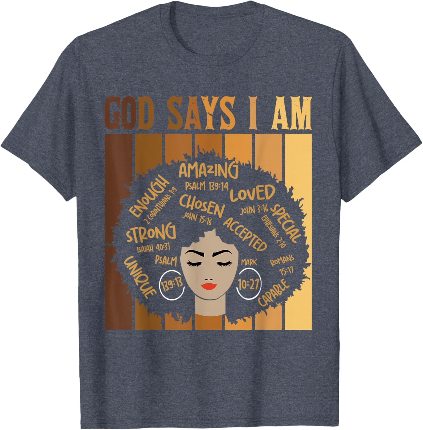 God Says I Am Melanin Black History Month T-Shirt for Women - 6
