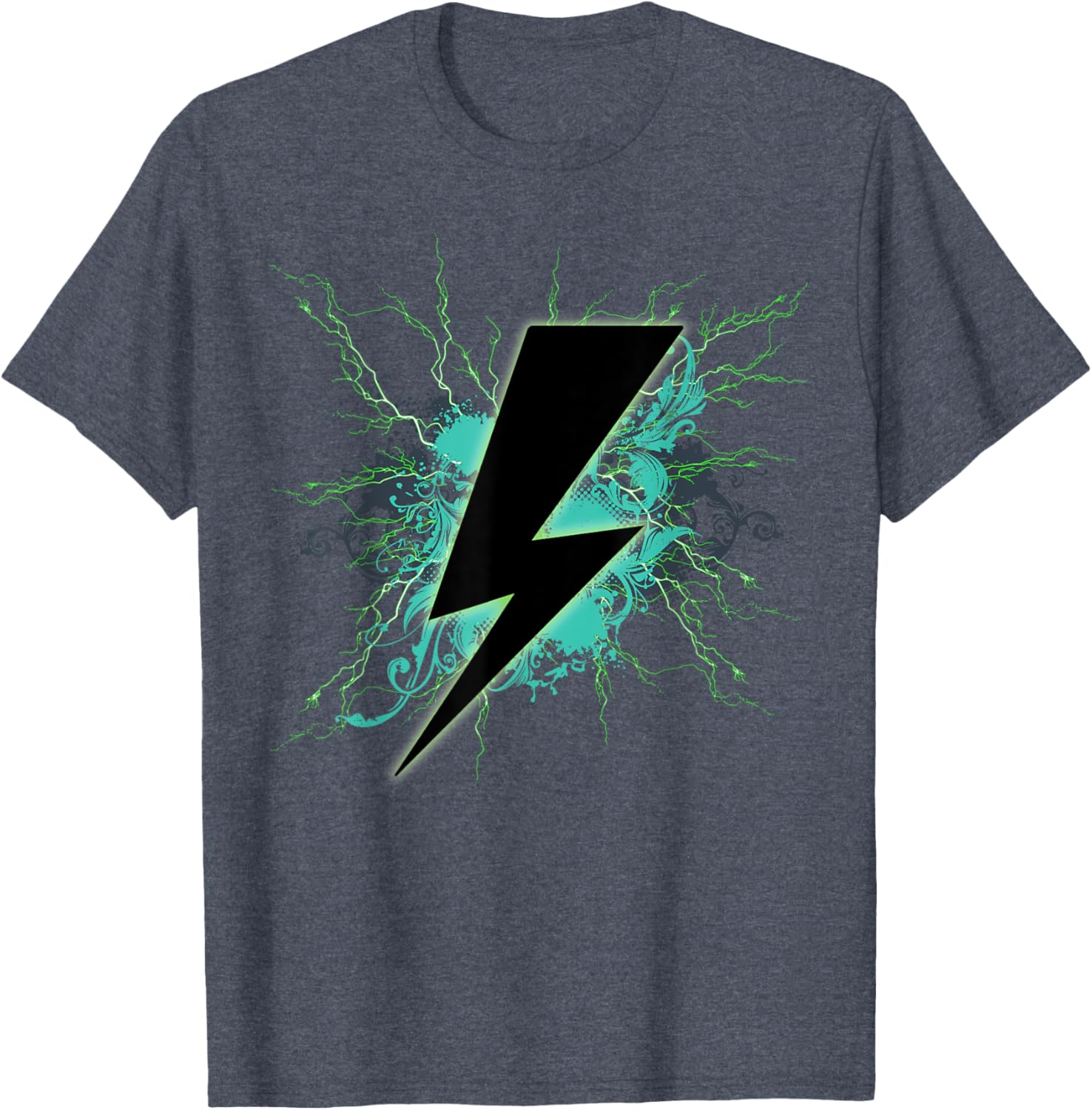 Black Lightning Bolt Green Thunderbolt T-Shirt for Bold Style Lovers - 14