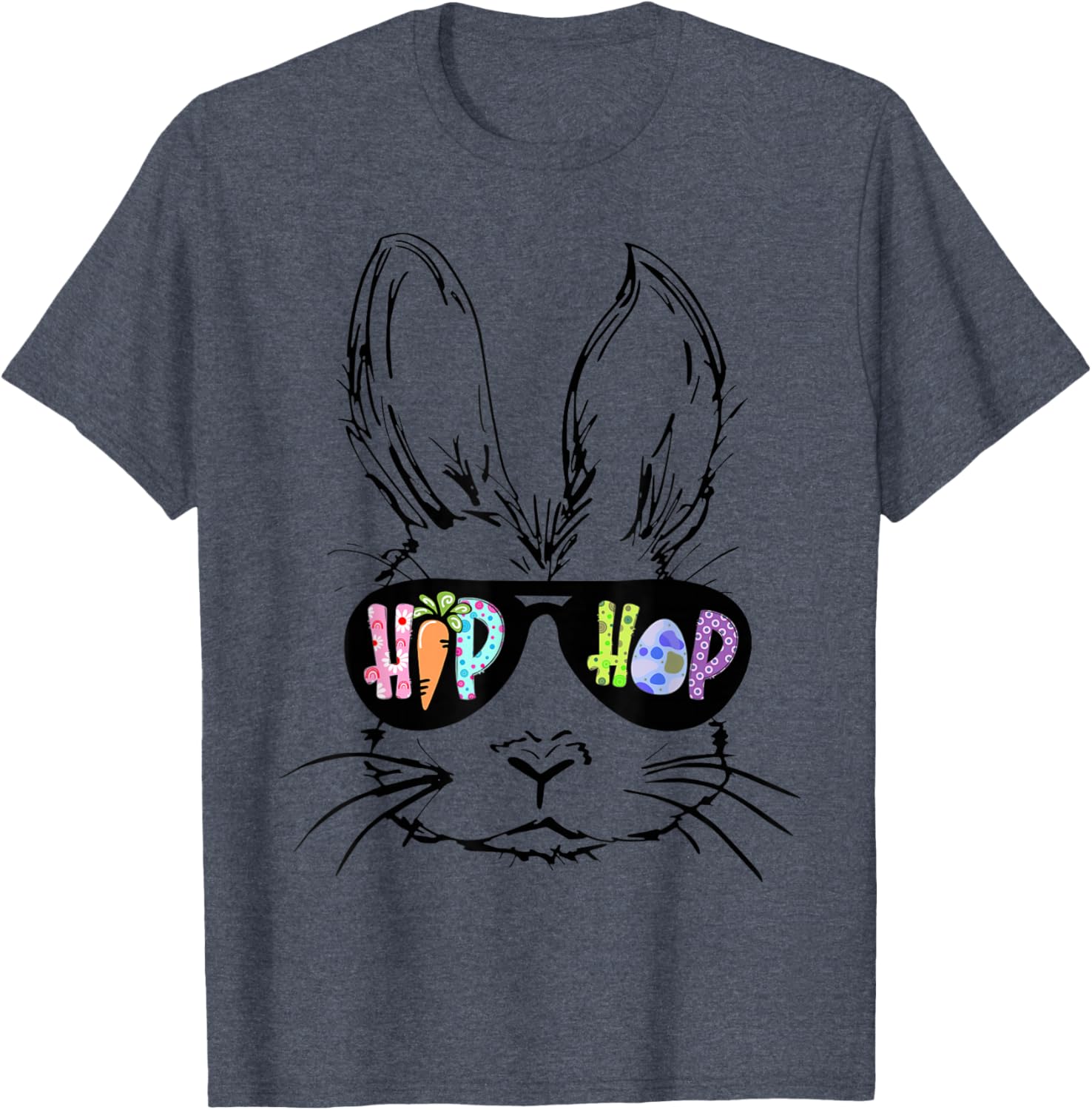 Hip Hop Bunny in Sunglasses Funny Easter T-Shirt for Rabbit Lovers - 12