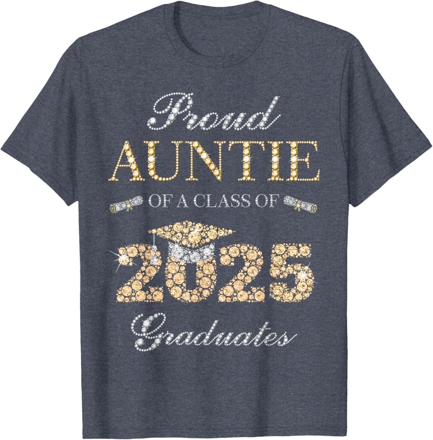 Proud Auntie Of A Class Of 2025 Graduate T-Shirt for Celebrating Milestones - 10