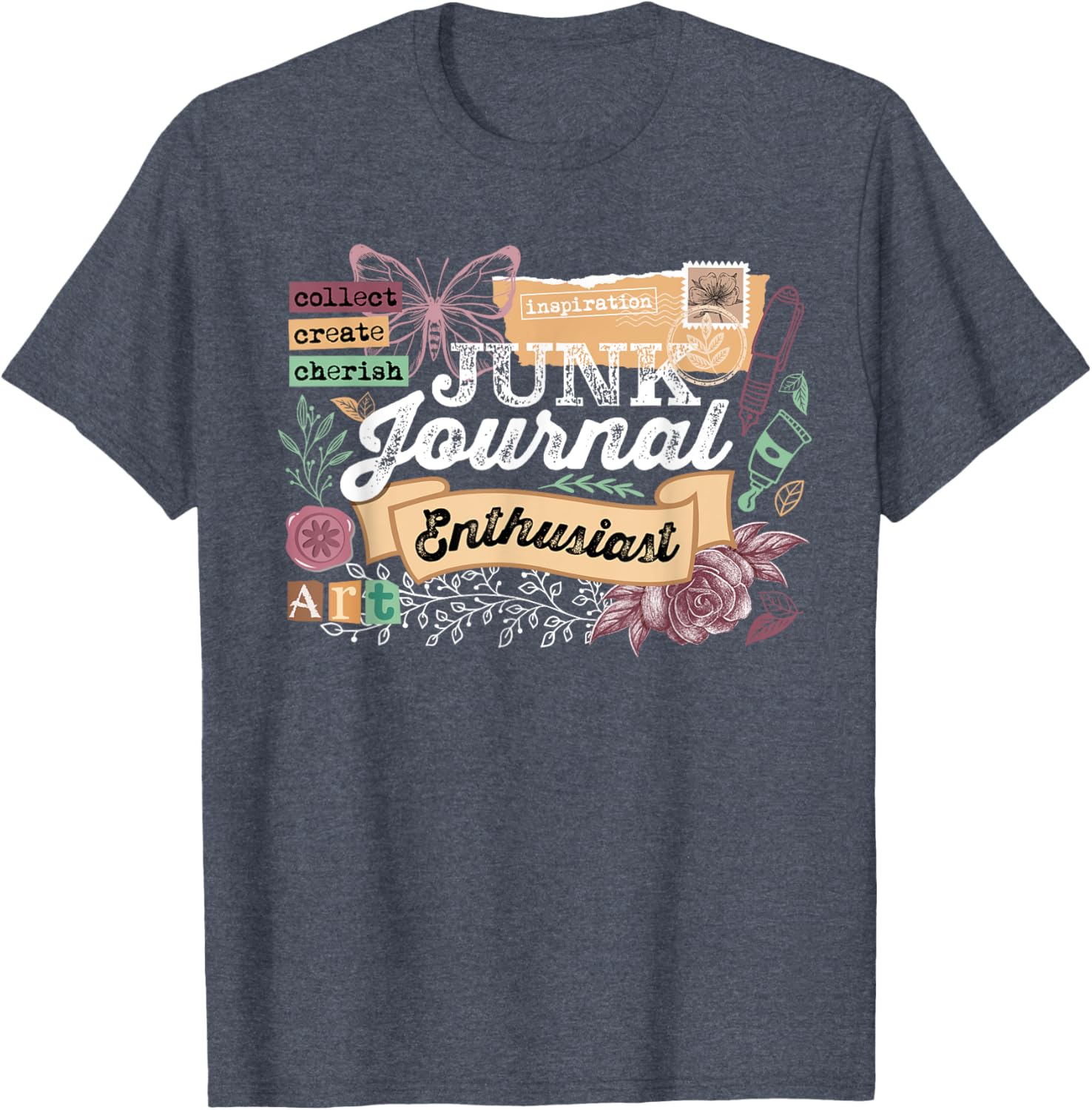 Vintage Scrapbooking T-Shirt for Junk Journal Enthusiasts - Fun Design - 14