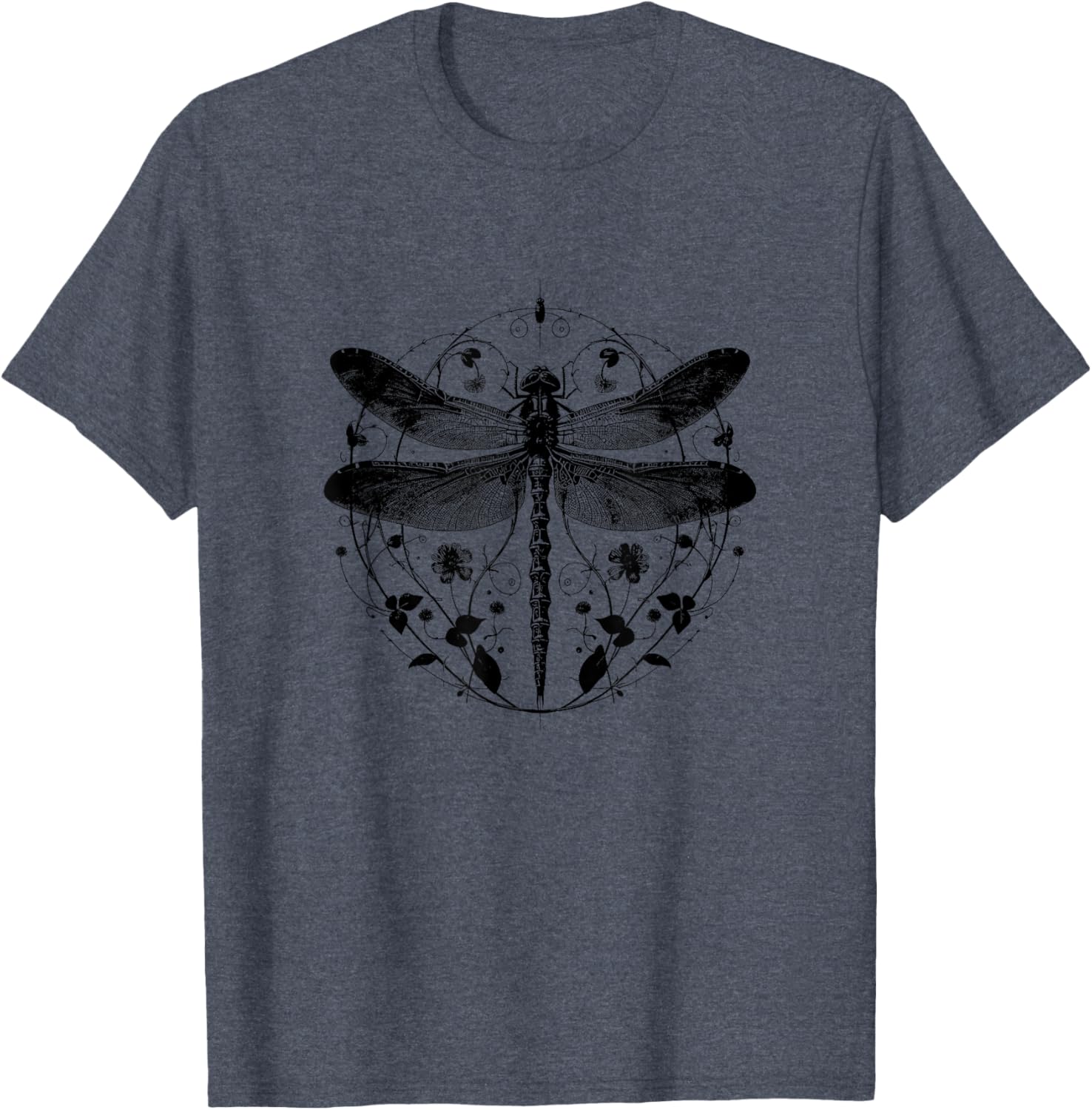 Cute Casual Summer Dragonfly Print T-Shirt for Stylish Comfort - 13